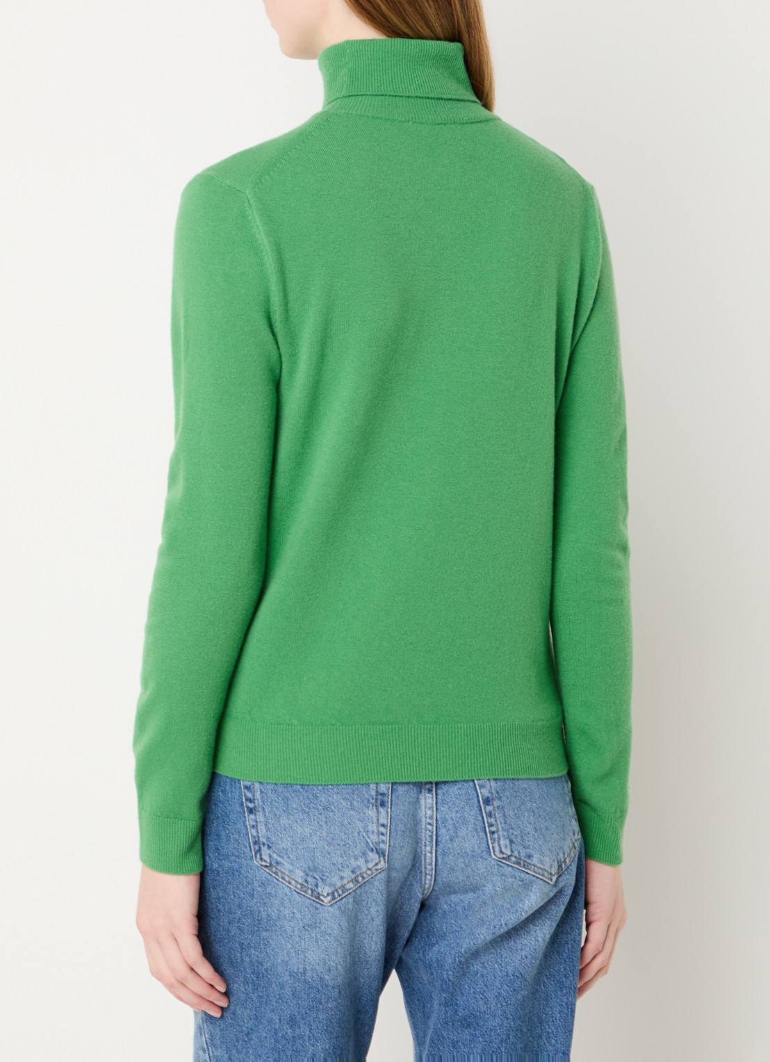 Benetton Fijngebreide coltrui van merino wol - achterkant 2 mint