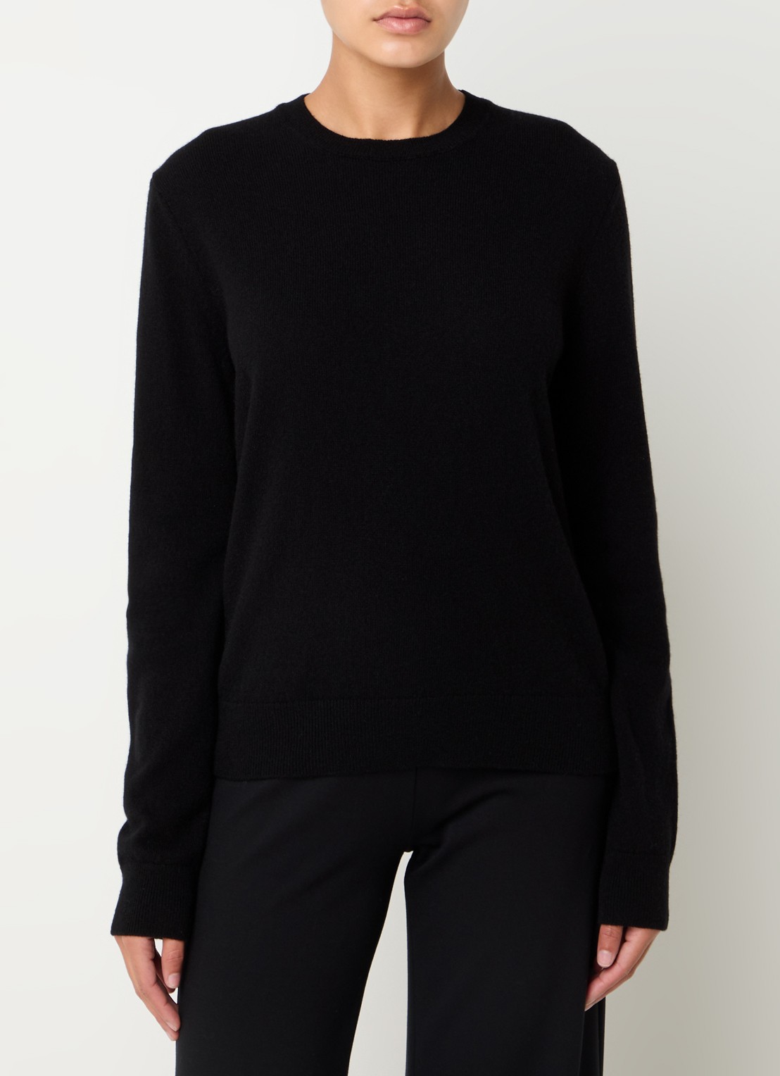 Benetton Fijngebreide pullover van kasjmier - detail zwart