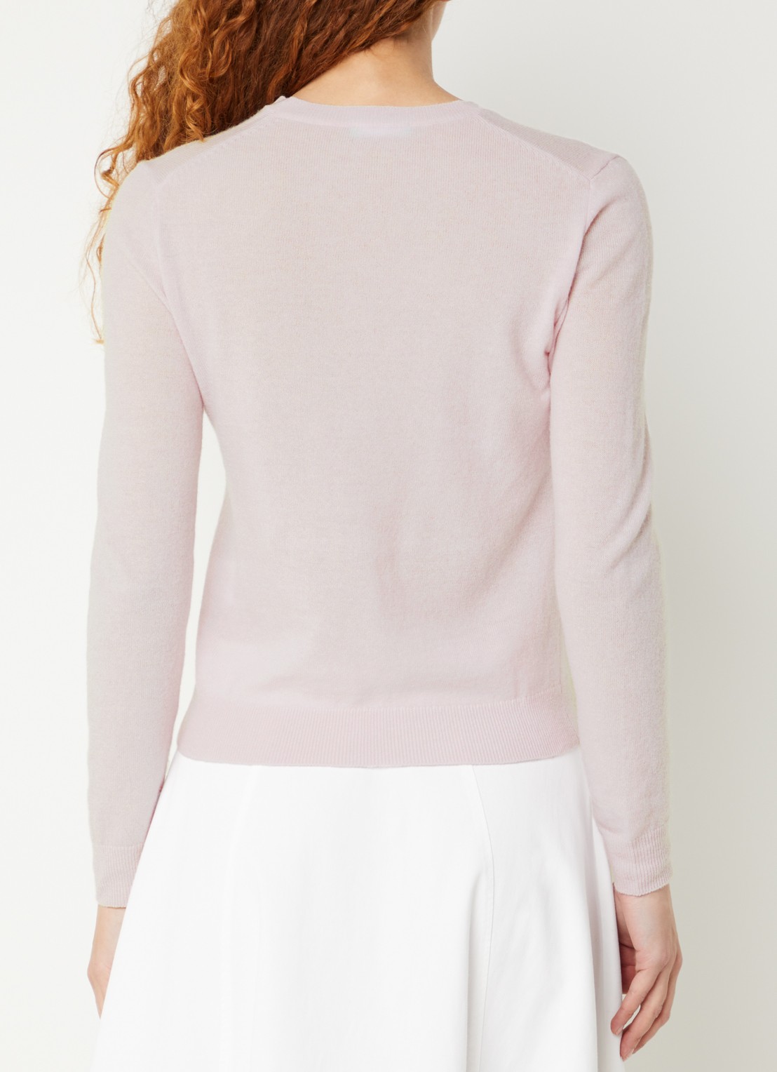 Benetton Fijngebreide pullover van merino wol - achterkant 3 lichtroze 189