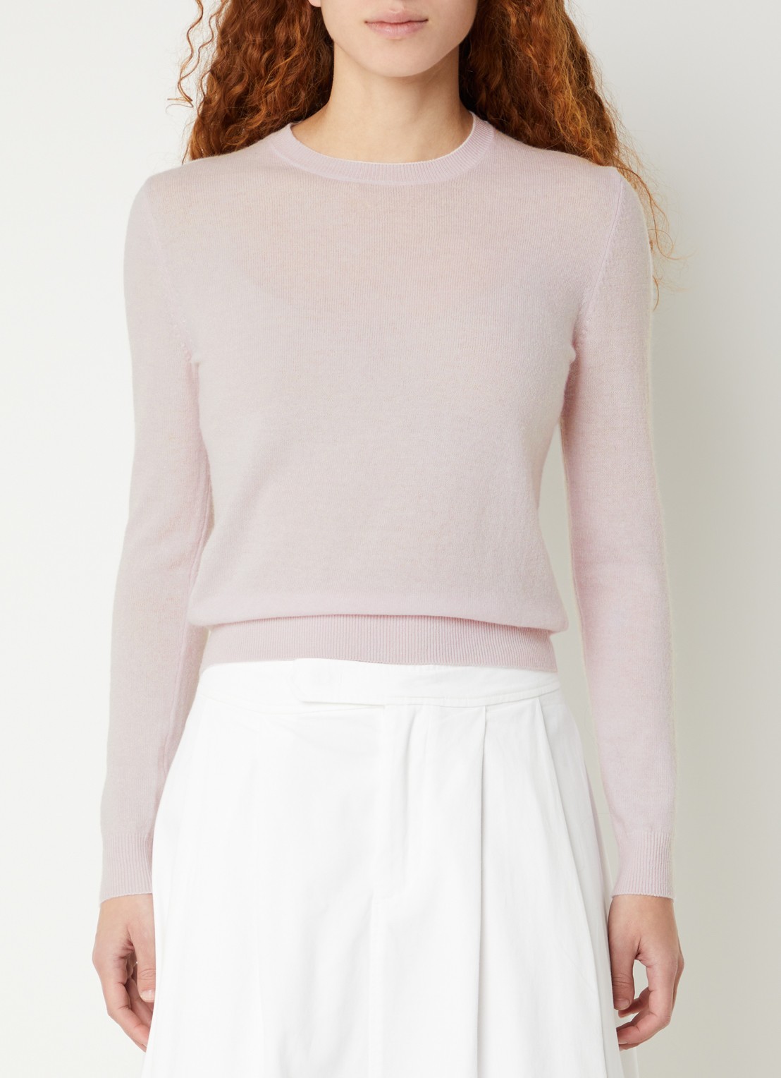 Benetton Fijngebreide pullover van merino wol - detail 4 lichtroze 189