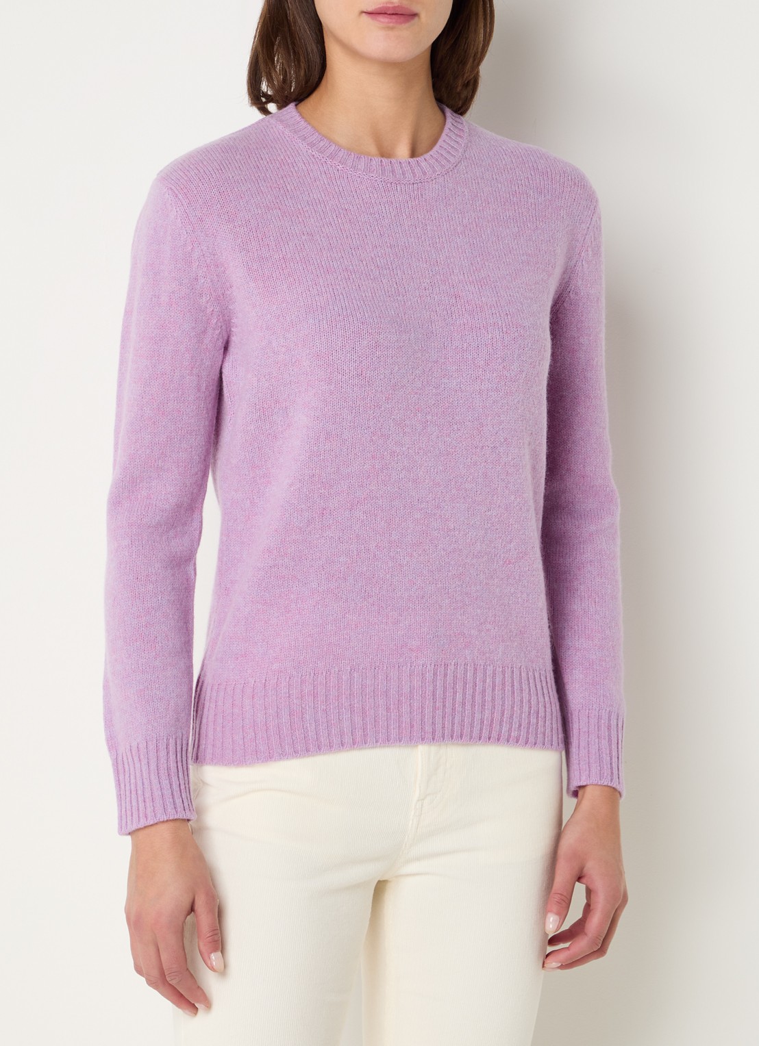 Benetton Fijngebreide pullover van wol - detail 4 lila