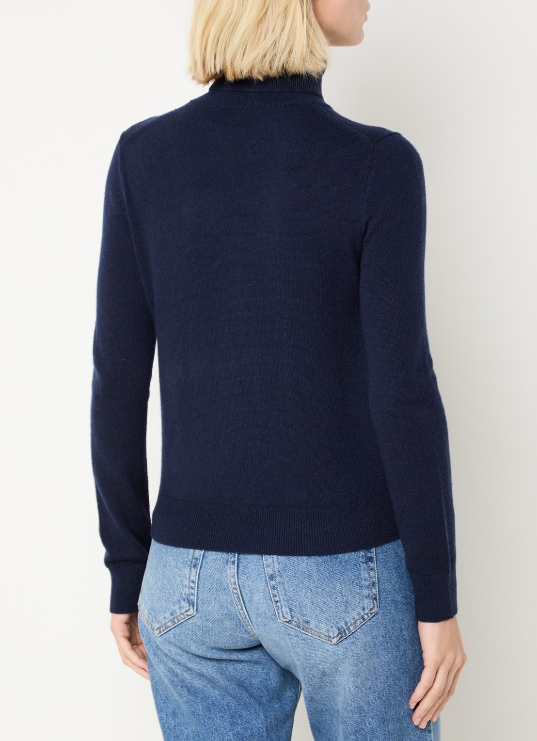 Benetton Fijngebreide trui van kasjmier met col - achterkant 4 royalblauw