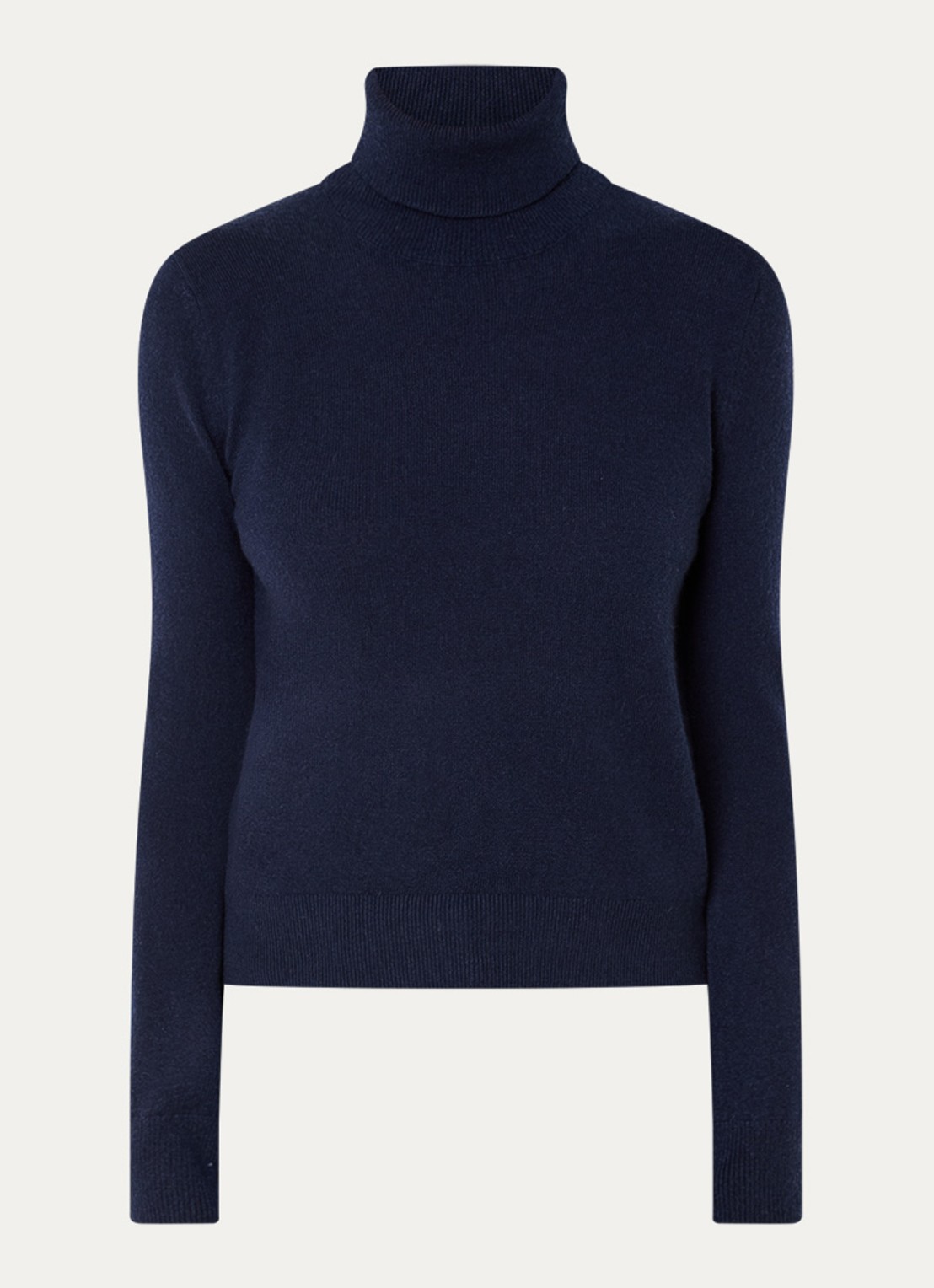 Benetton Fijngebreide trui van kasjmier met col - voorkant 2 royalblauw