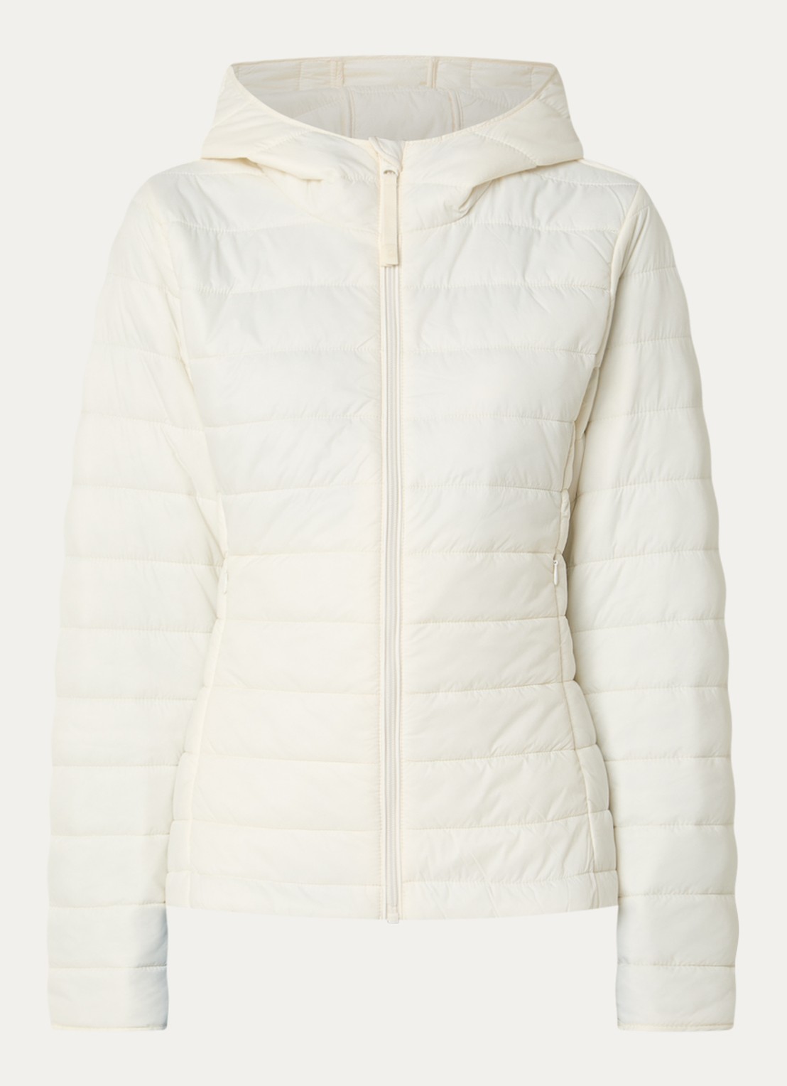 Benetton Gewatteerd jack met waterafstotende coating - voorkant creme