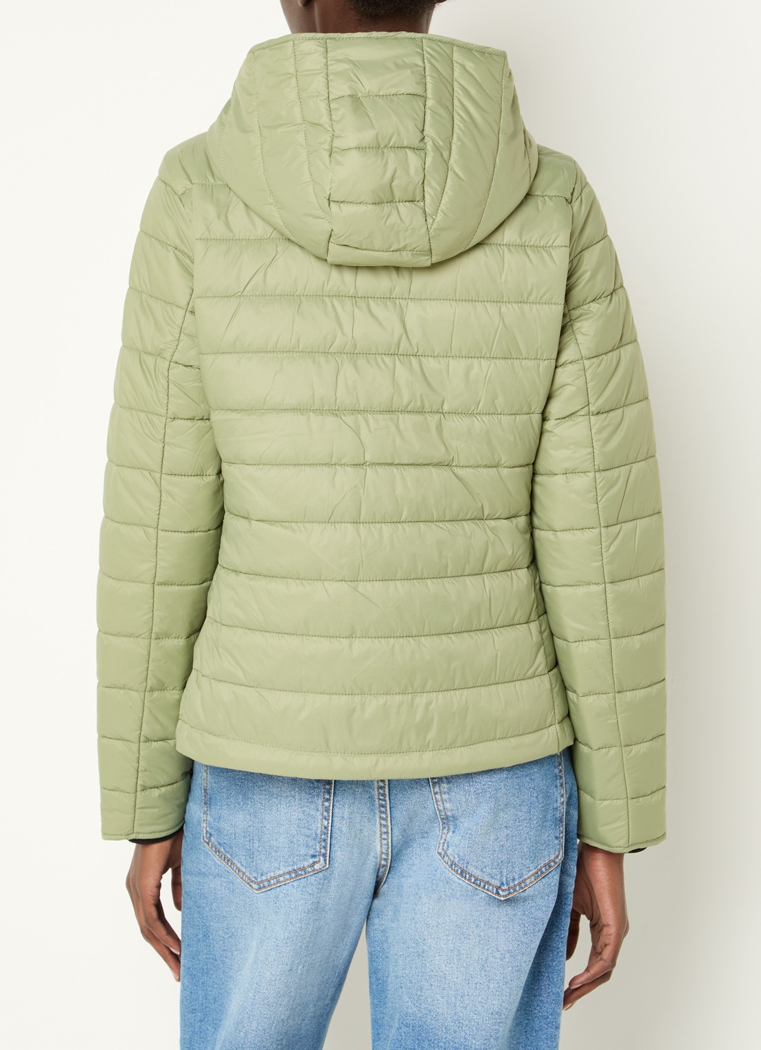 Benetton Gewatteerd jack met waterafstotende coating - achterkant 4 groen