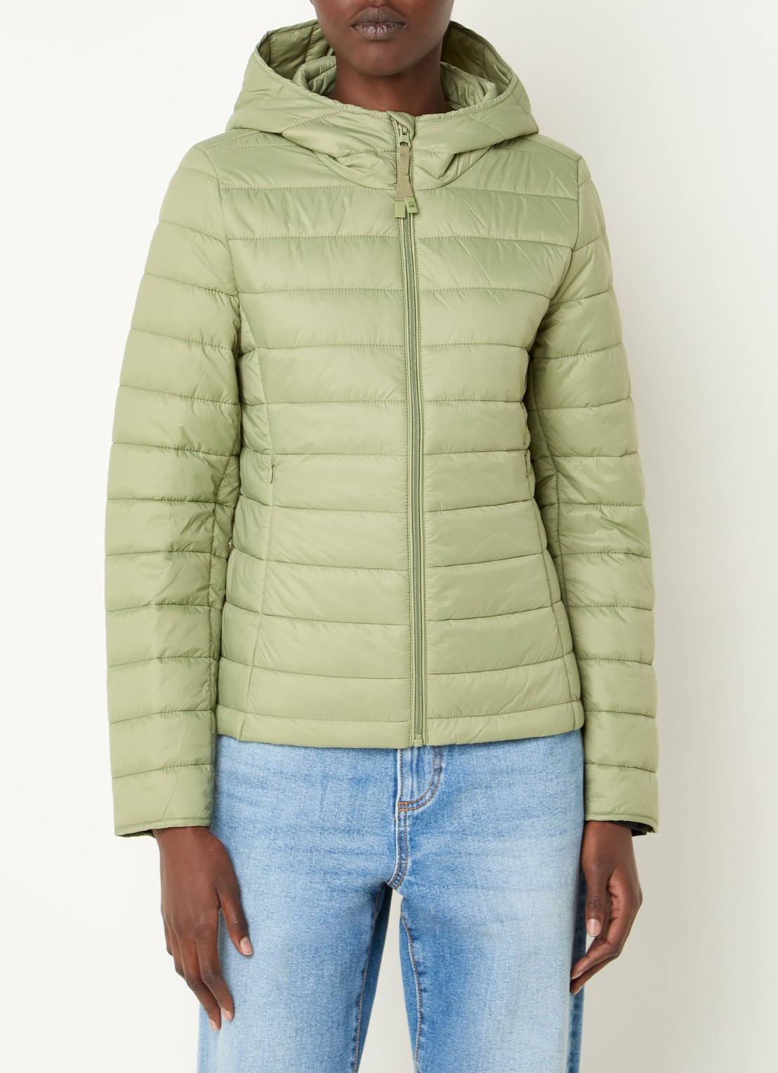 Benetton Gewatteerd jack met waterafstotende coating - detail 3 groen