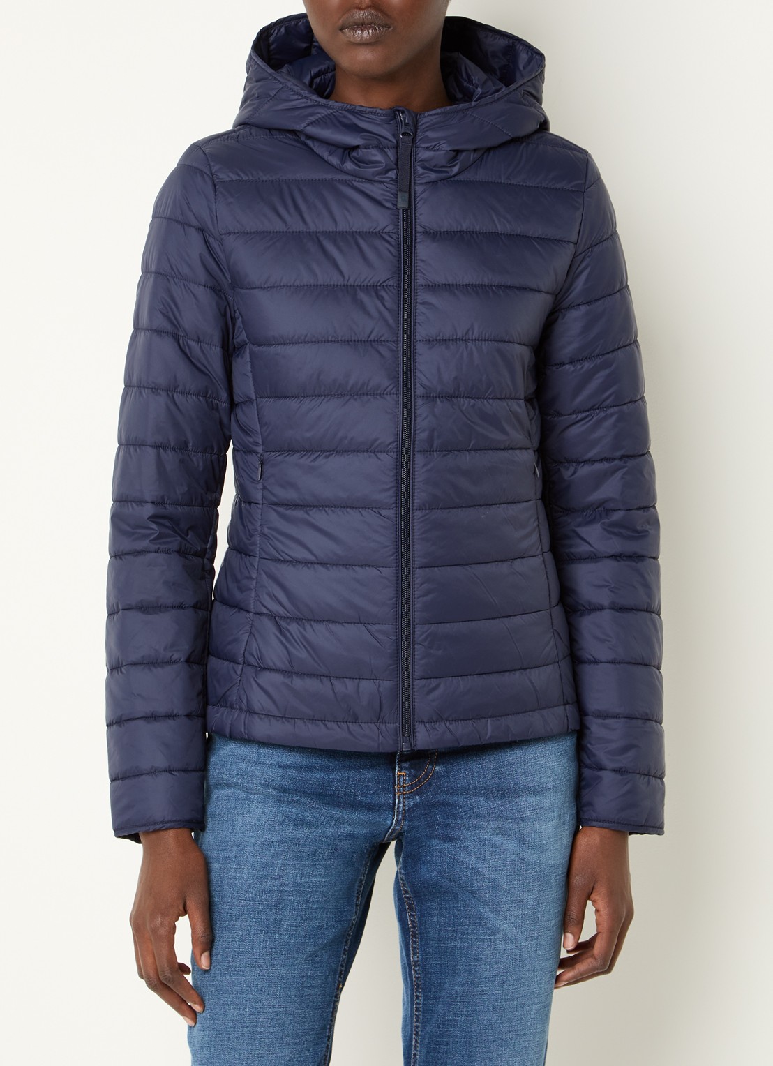 Benetton Gewatteerd jack met waterafstotende coating - detail 3 donkerblauw