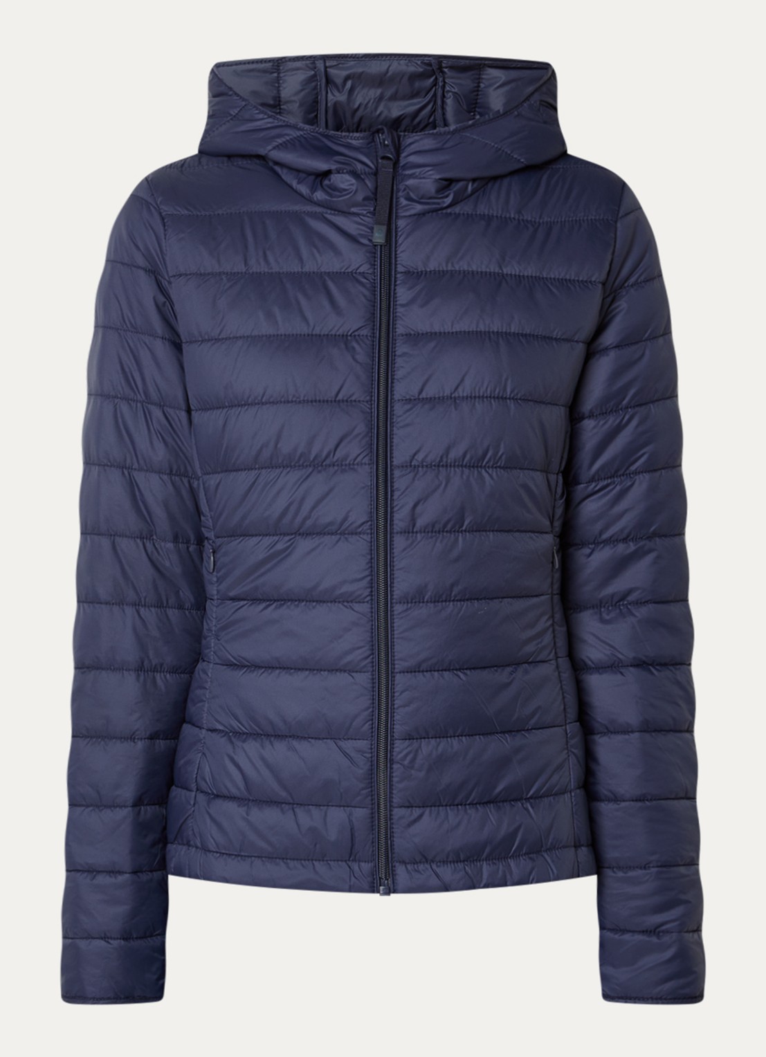 Benetton Gewatteerd jack met waterafstotende coating - voorkant donkerblauw