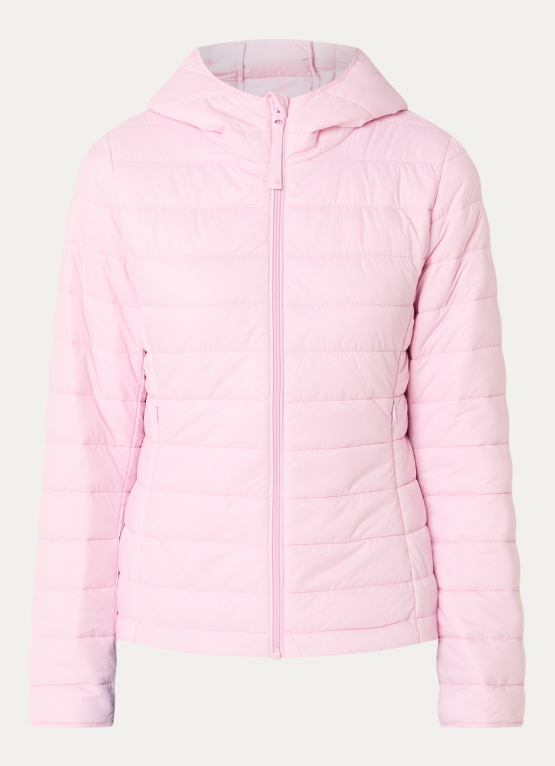 Benetton Gewatteerd jack met waterafstotende coating - voorkant lichtroze