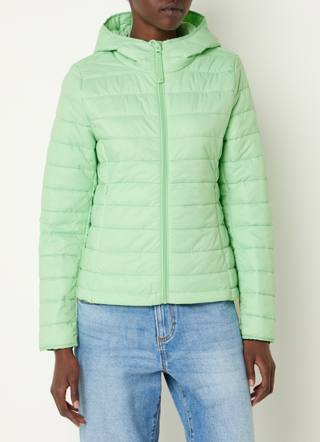 Benetton Gewatteerd jack met waterafstotende coating - detail 4 mint