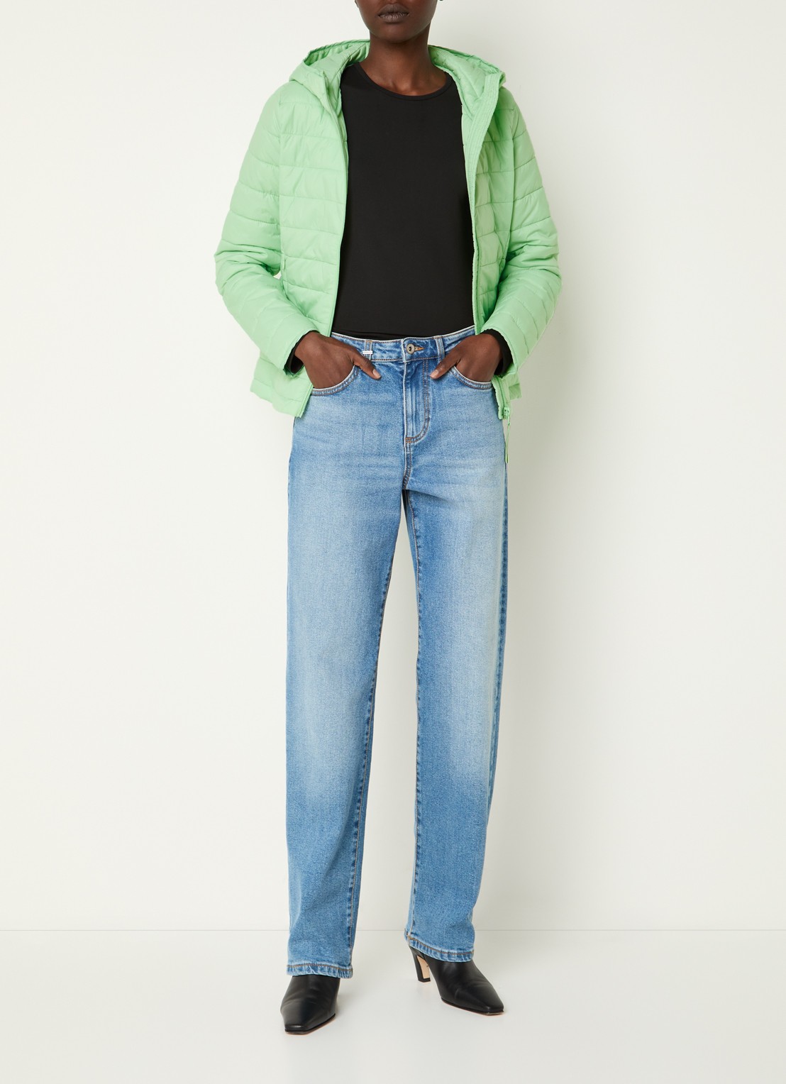Benetton Gewatteerd jack met waterafstotende coating - voorkant 2 mint
