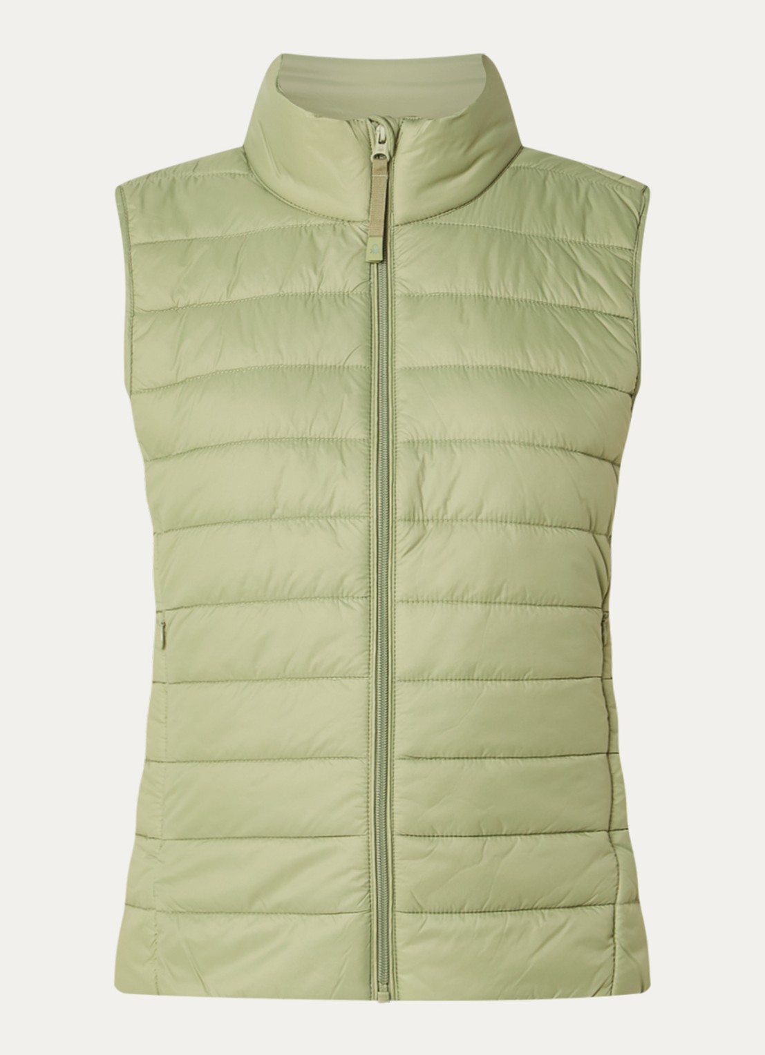 Benetton Gewatteerde bodywarmer met waterafstotende coating - voorkant 2 lichtgroen