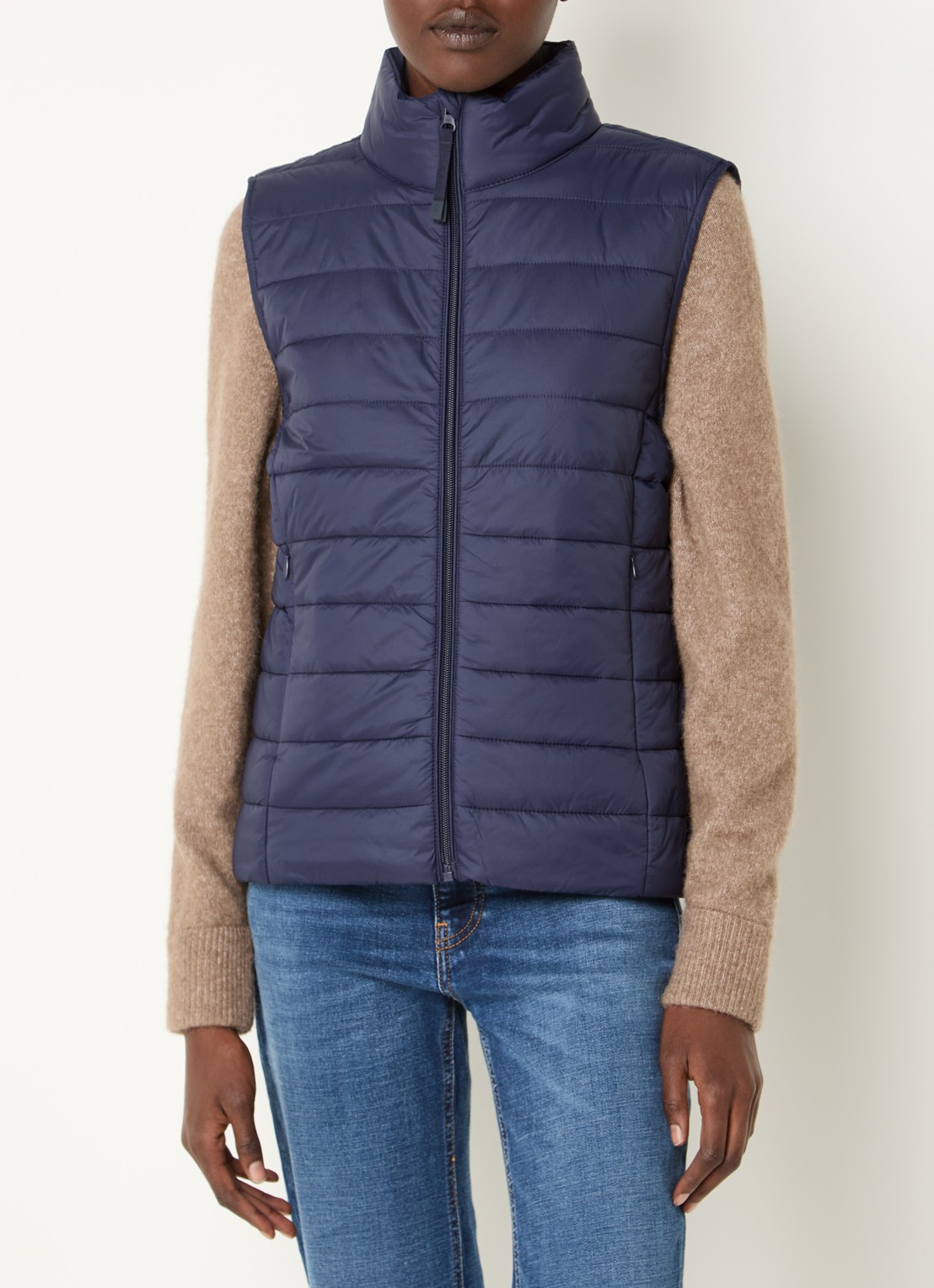 Benetton Gewatteerde bodywarmer met waterafstotende coating - detail 3 donkerblauw