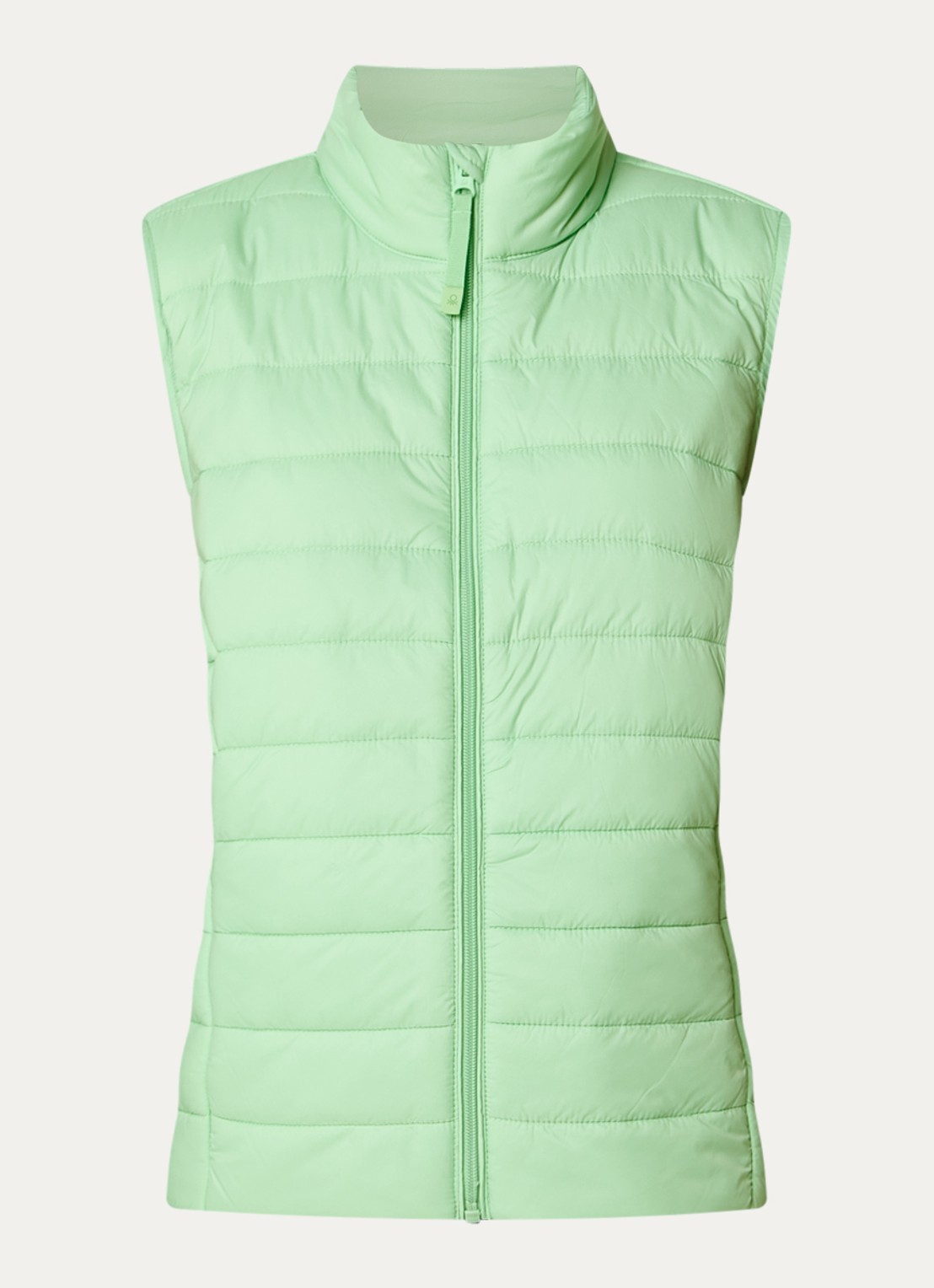 Benetton Gewatteerde bodywarmer met waterafstotende coating - voorkant 2 mint