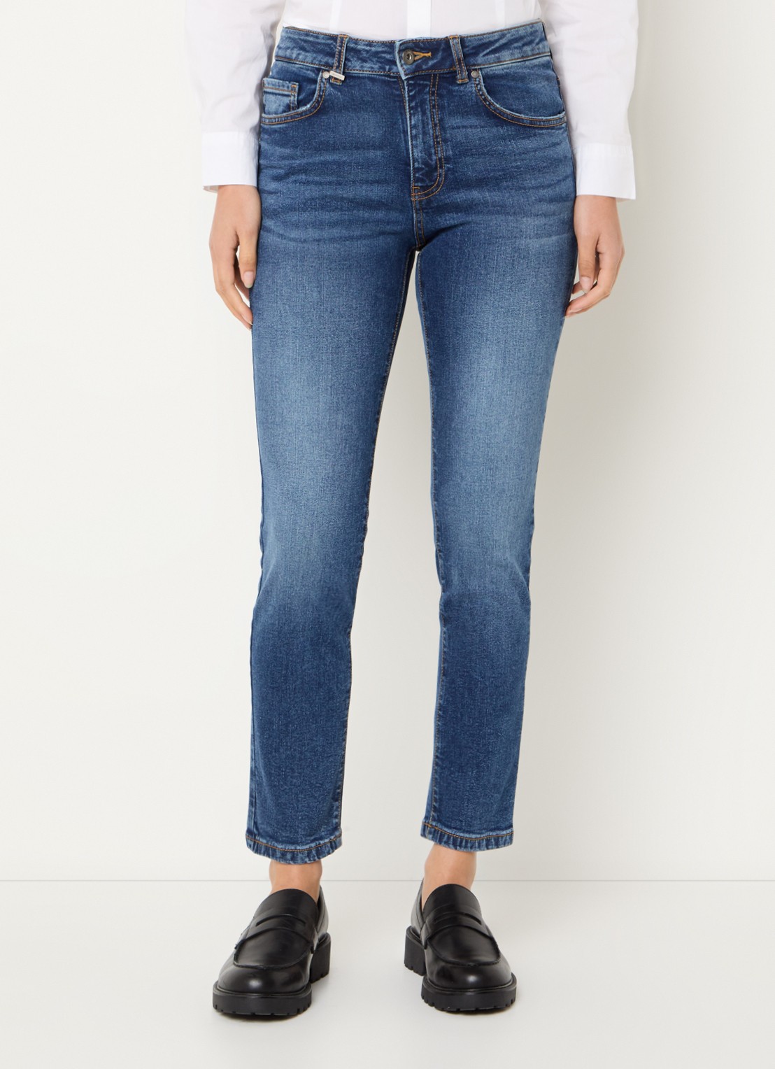 Benetton High waist skinny jeans in  katoenblend met steekzakken - detail 4 jeans
