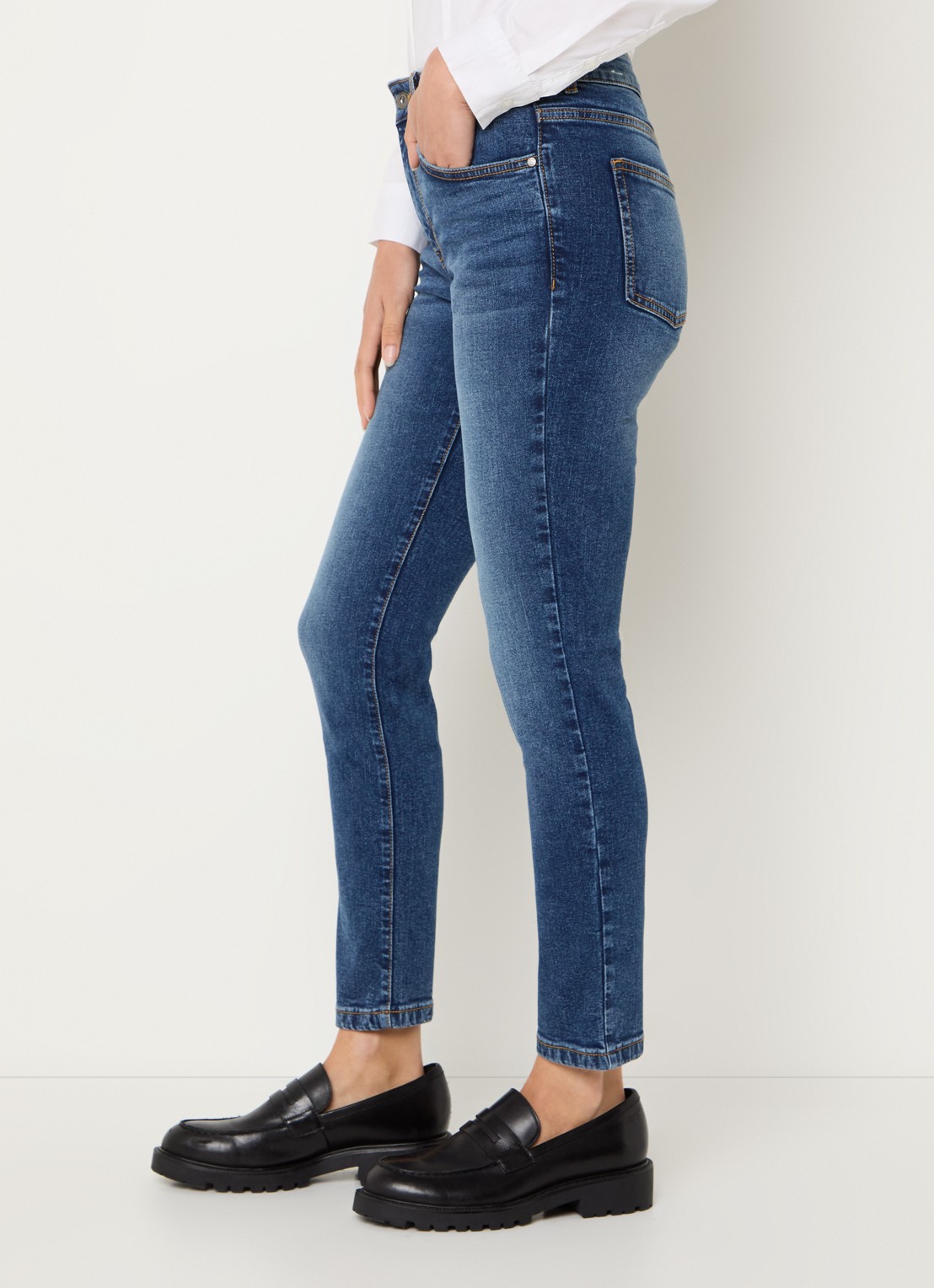 Benetton High waist skinny jeans in  katoenblend met steekzakken - detail 5 jeans