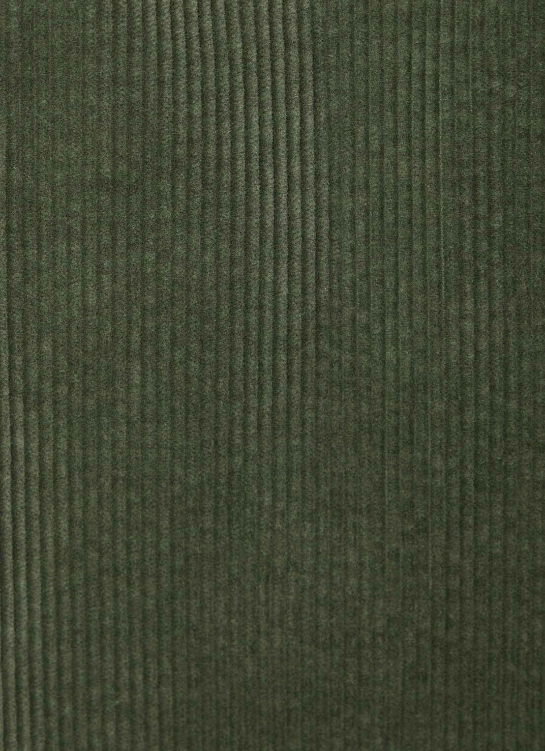 Benetton High waist straight fit broek van corduroy met steekzakken - detail 5 groen