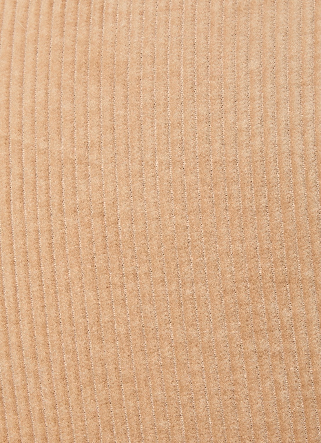 Benetton High waist straight fit broek van corduroy met steekzakken - detail 5 camel