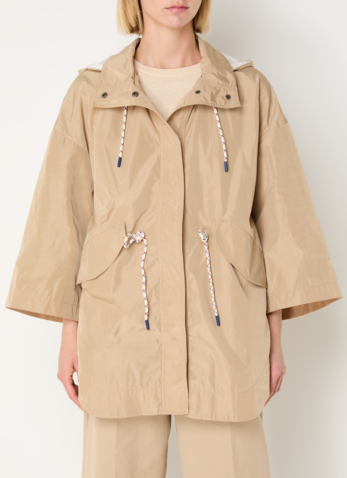 Benetton Jack met capuchon en klepzakken - detail 4 camel