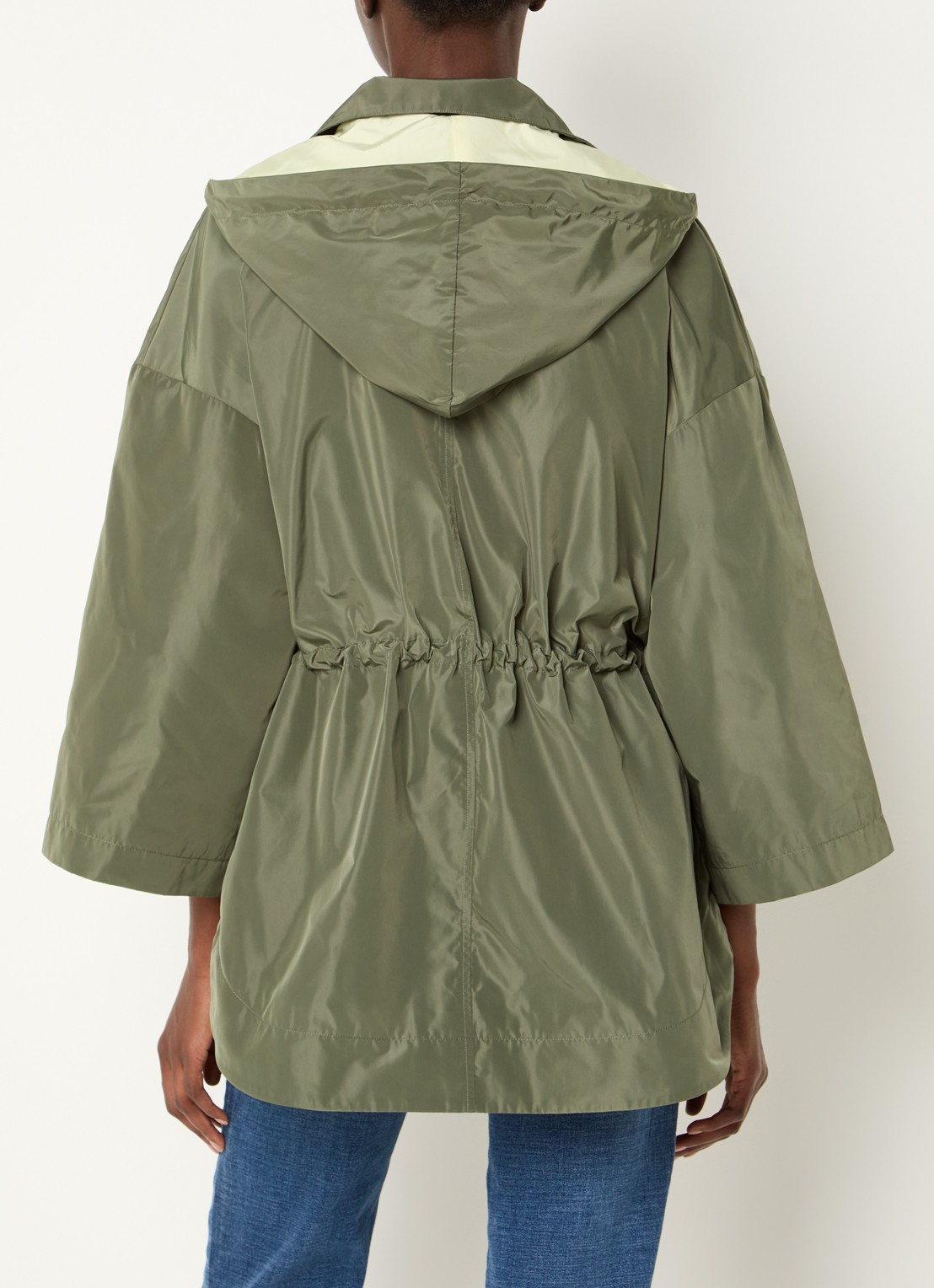 Benetton Jack met capuchon en klepzakken - achterkant 3 groen