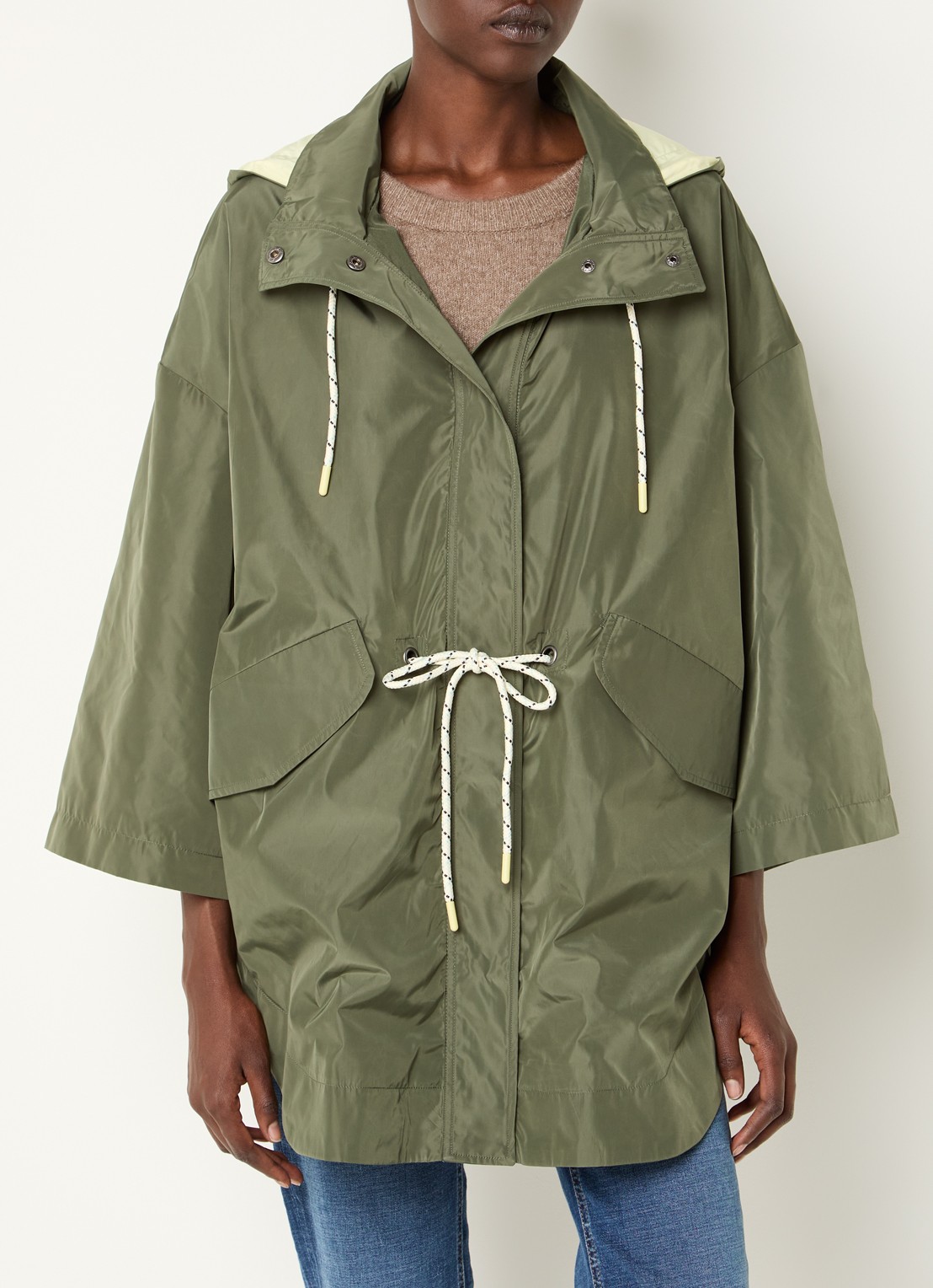 Benetton Jack met capuchon en klepzakken - detail 4 groen