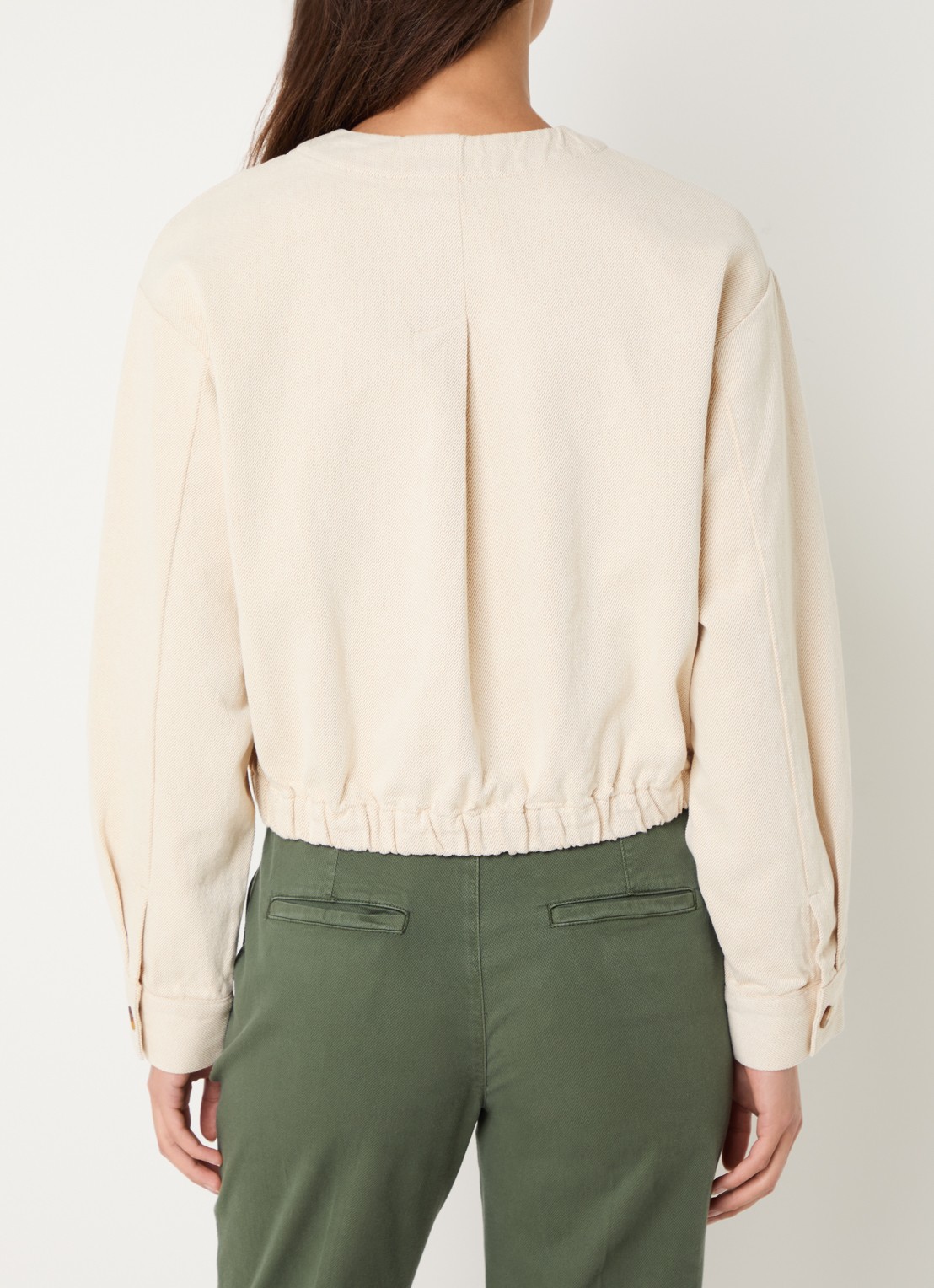 Benetton Jack met klepzakken - achterkant 2 creme