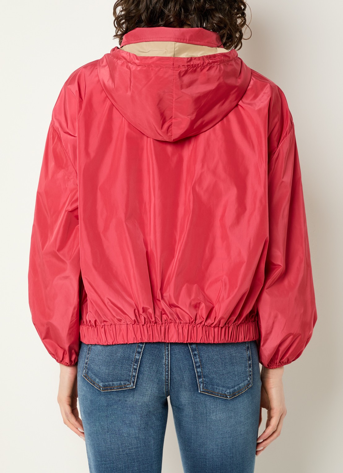 Benetton Jack met steekzakken en capuchon - achterkant 4 rood