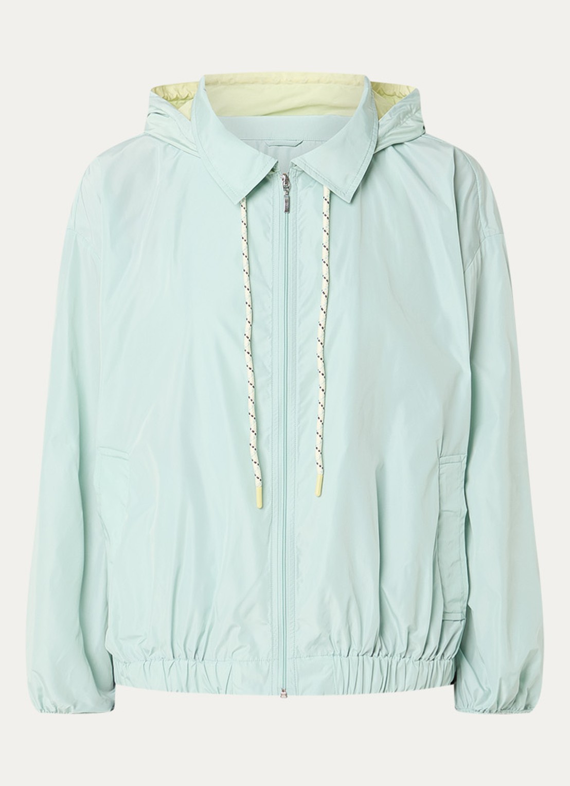 Benetton Jack met steekzakken en capuchon - voorkant mint