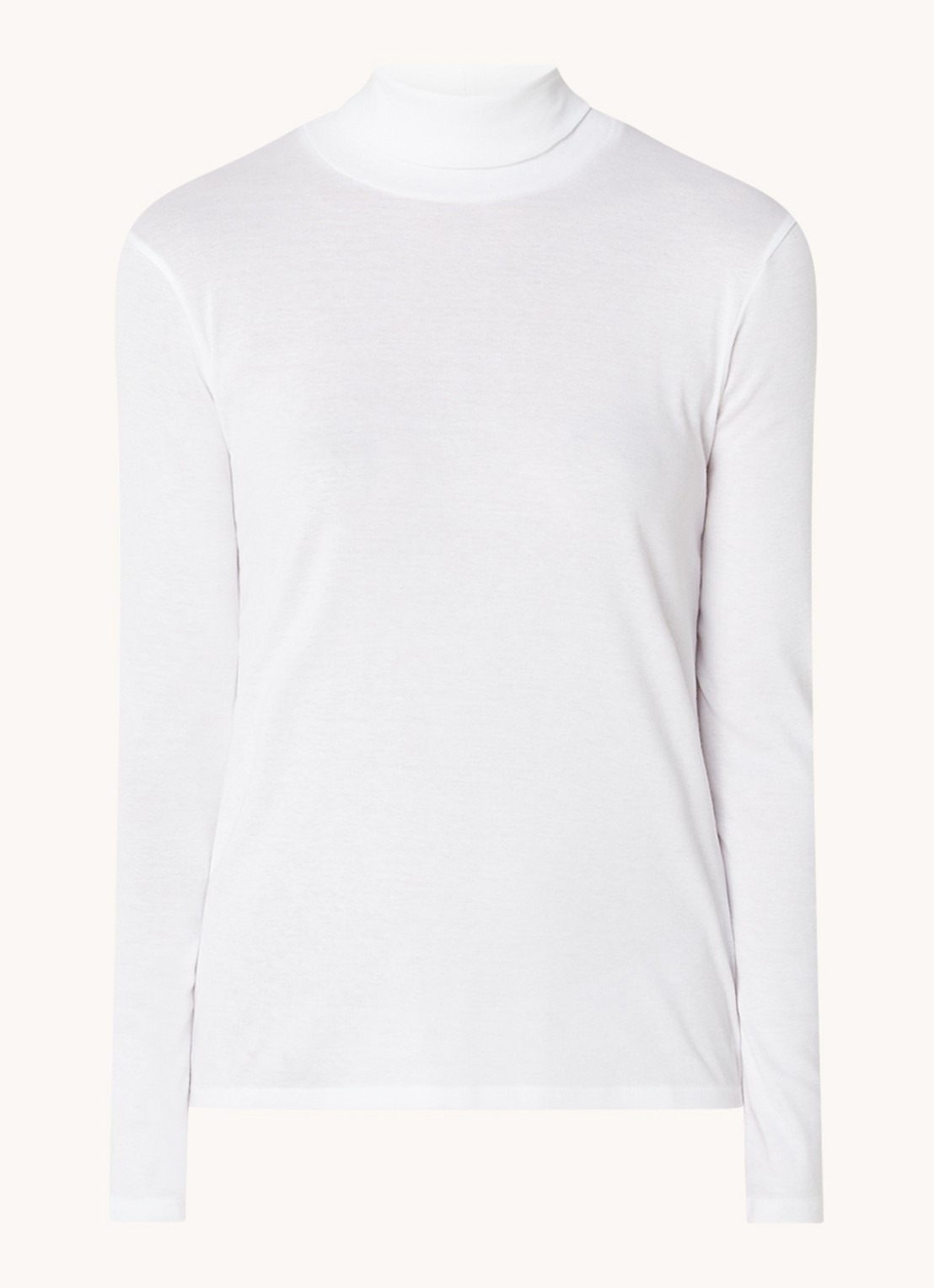 Benetton Longsleeve met col - voorkant 2 gebroken wit