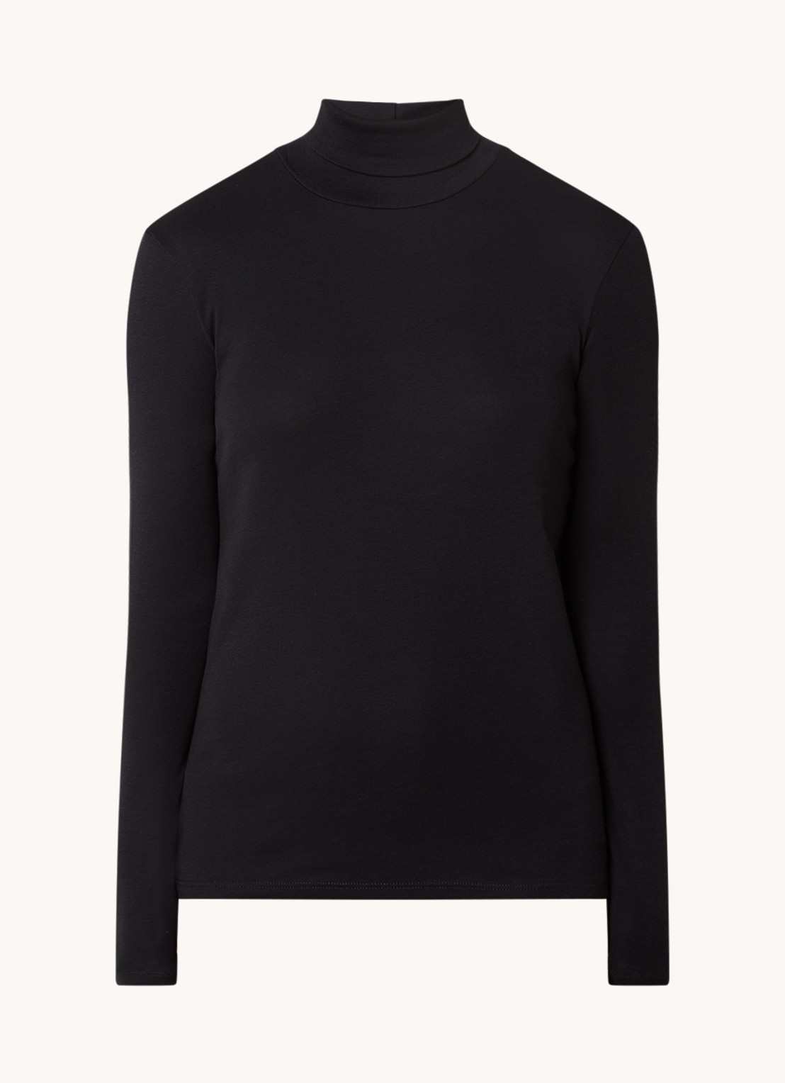 Benetton Longsleeve met col - voorkant zwart