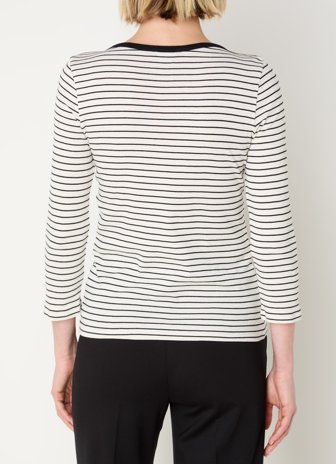 Benetton Longsleeve met streepprint - achterkant 3 zwart