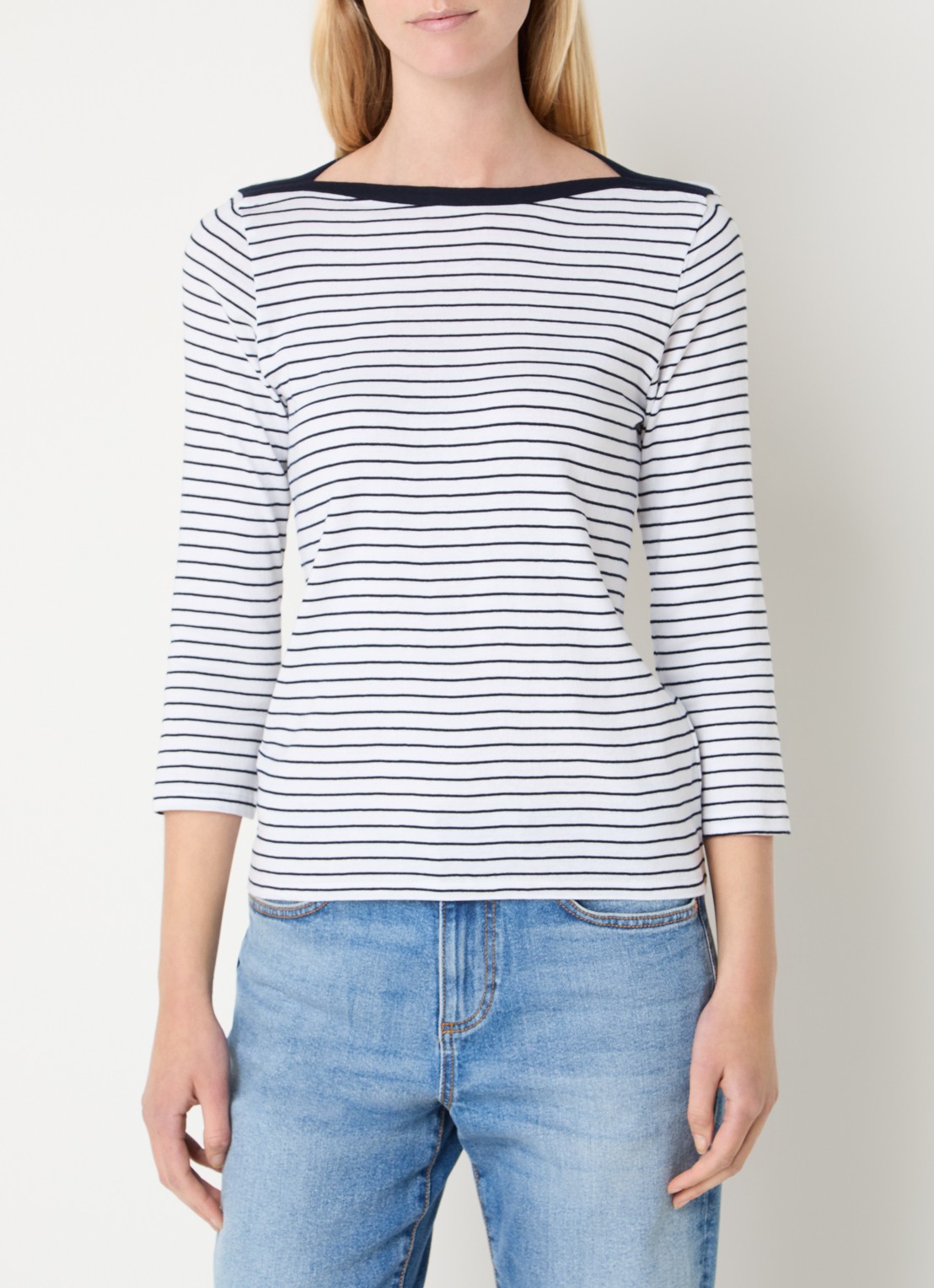 Benetton Longsleeve met streepprint - detail 4 wit