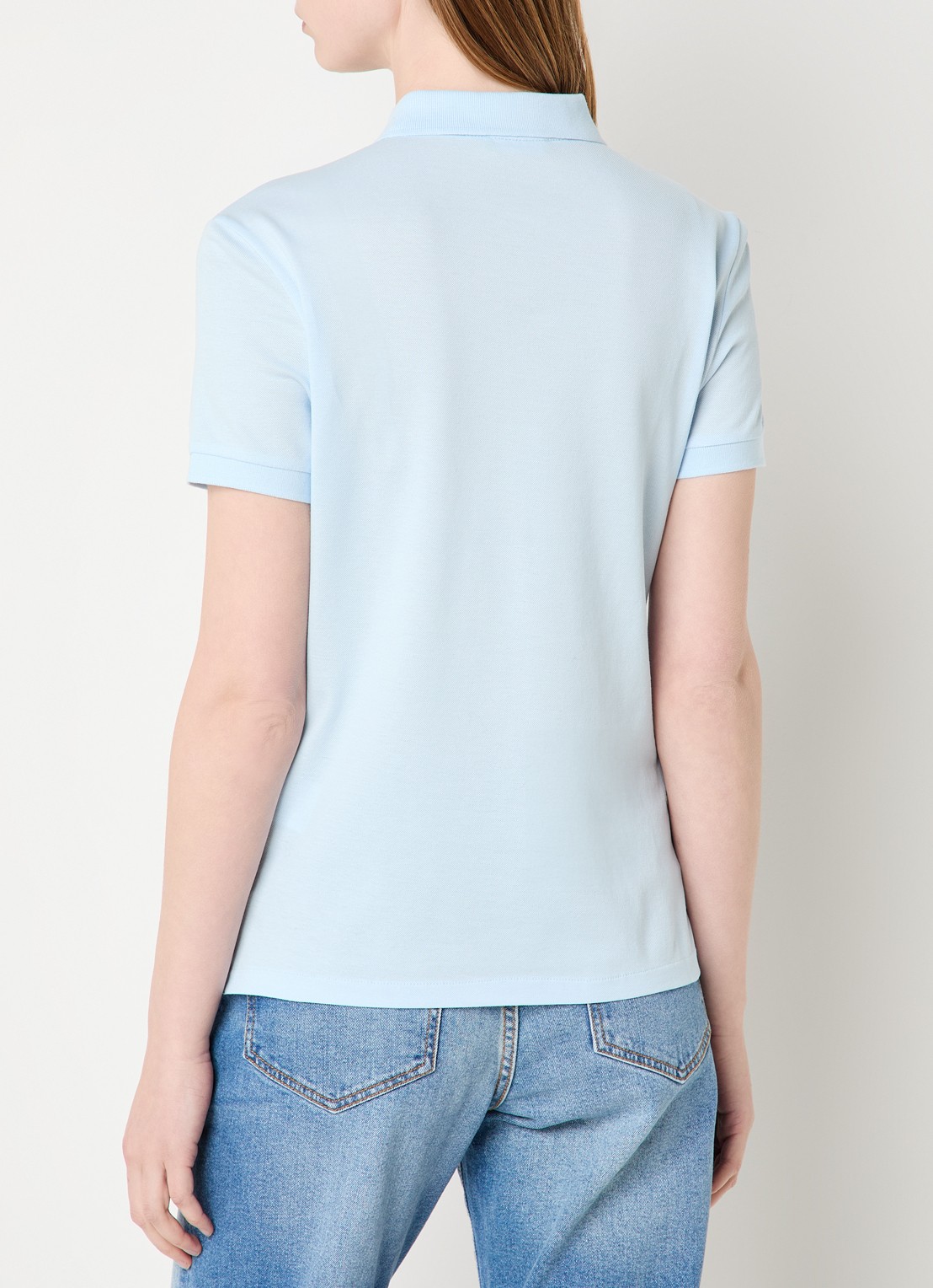 Benetton Polo met logo - achterkant 3 lichtblauw