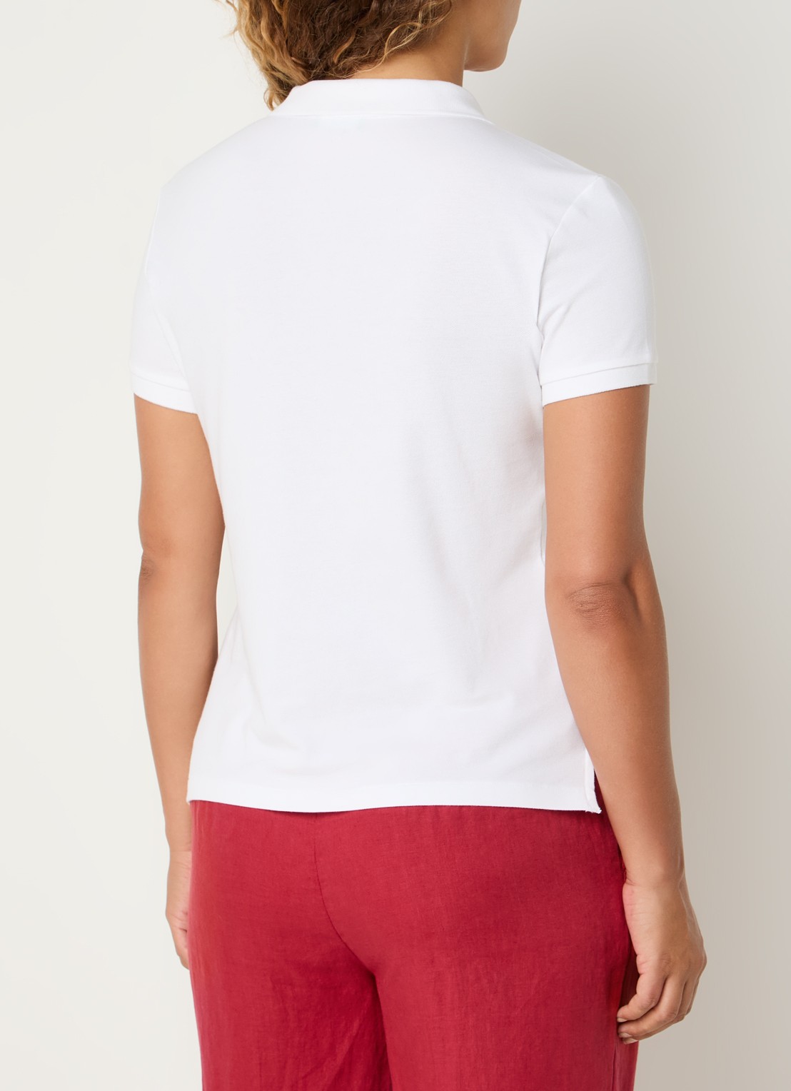 Benetton Polo met logo - achterkant 4 gebroken wit