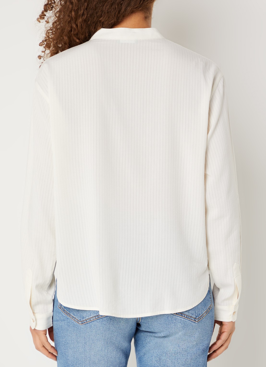 Benetton Semi-transparante tuniek met ronde hals - achterkant creme