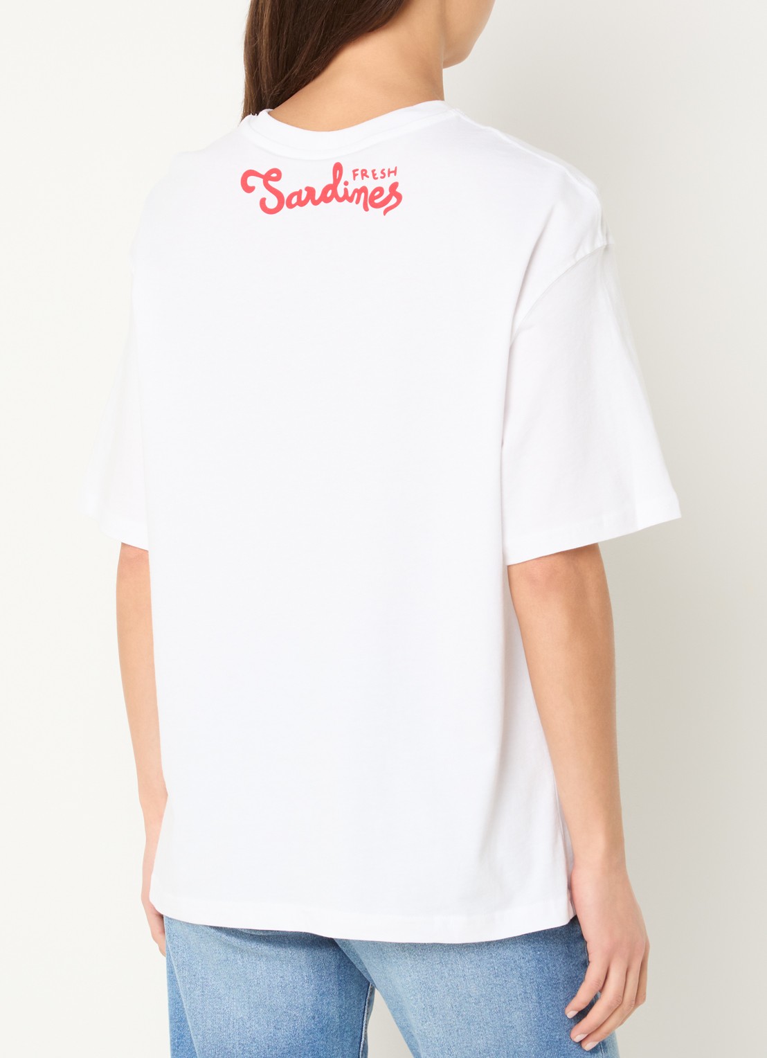 Benetton T-shirt met print - achterkant gebroken wit