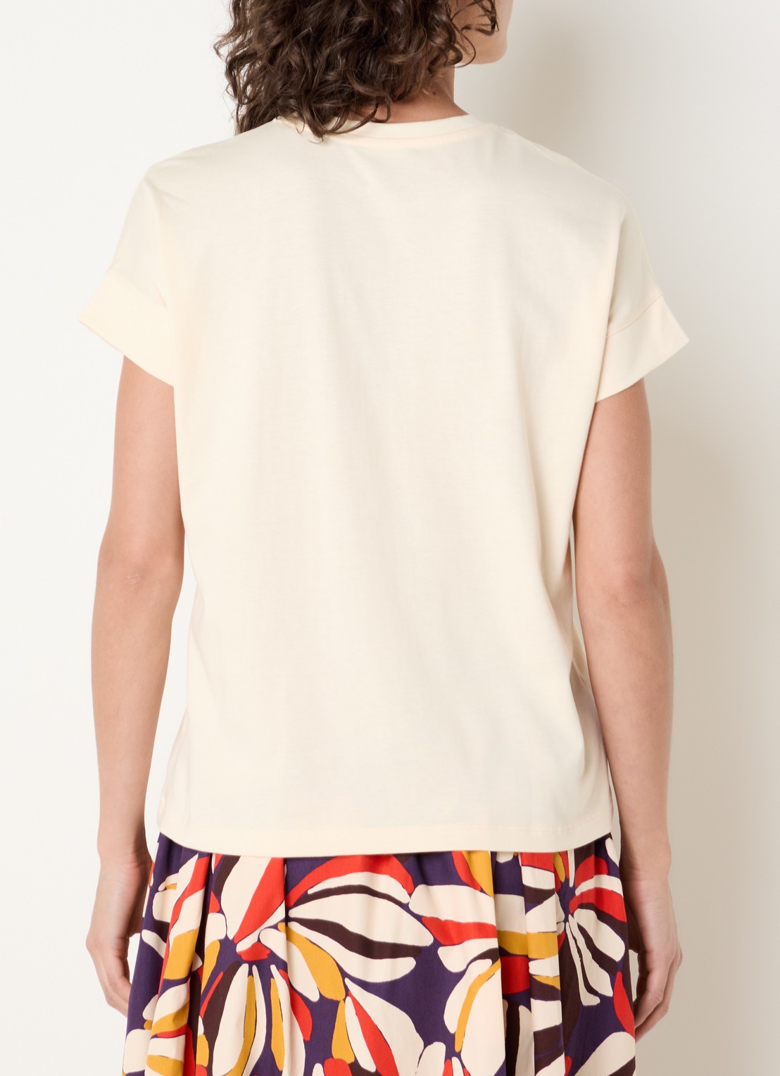 Benetton T-shirt met print - achterkant 3 ivoor