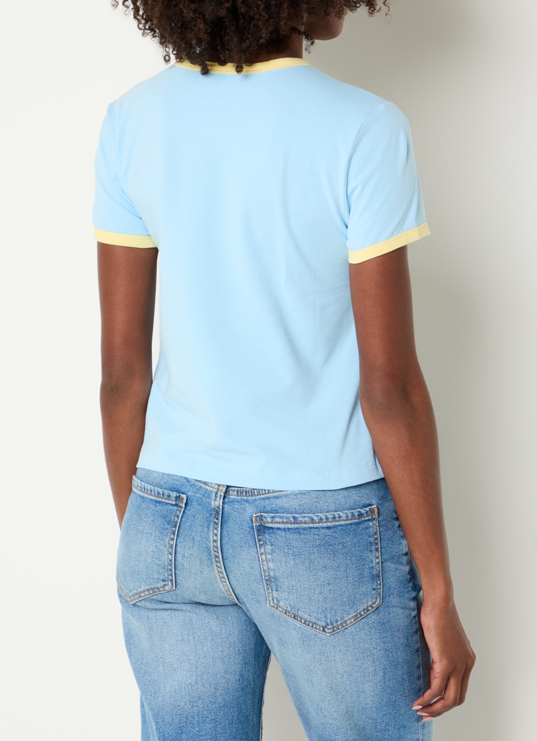 Benetton T-shirt met print - achterkant 4 lichtblauw