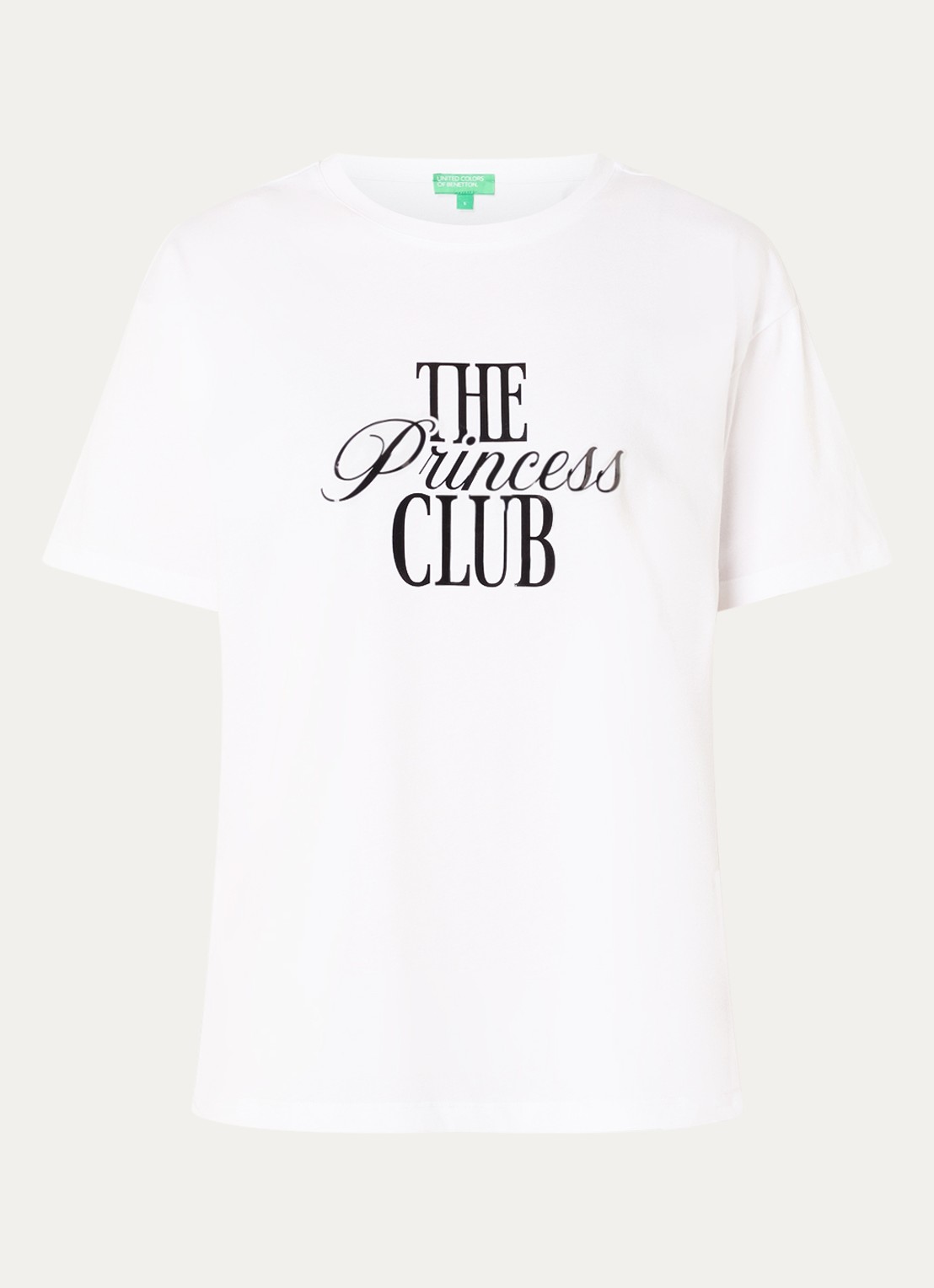 Benetton T-shirt met print - voorkant 3 wit