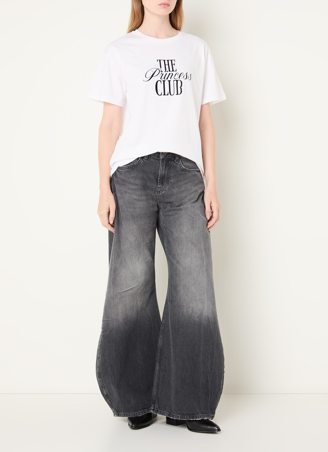 Benetton T-shirt met print - voorkant 4 wit