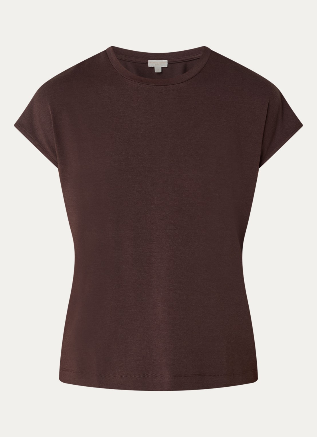 Benetton T-shirt met ronde hals - voorkant 3 bruin