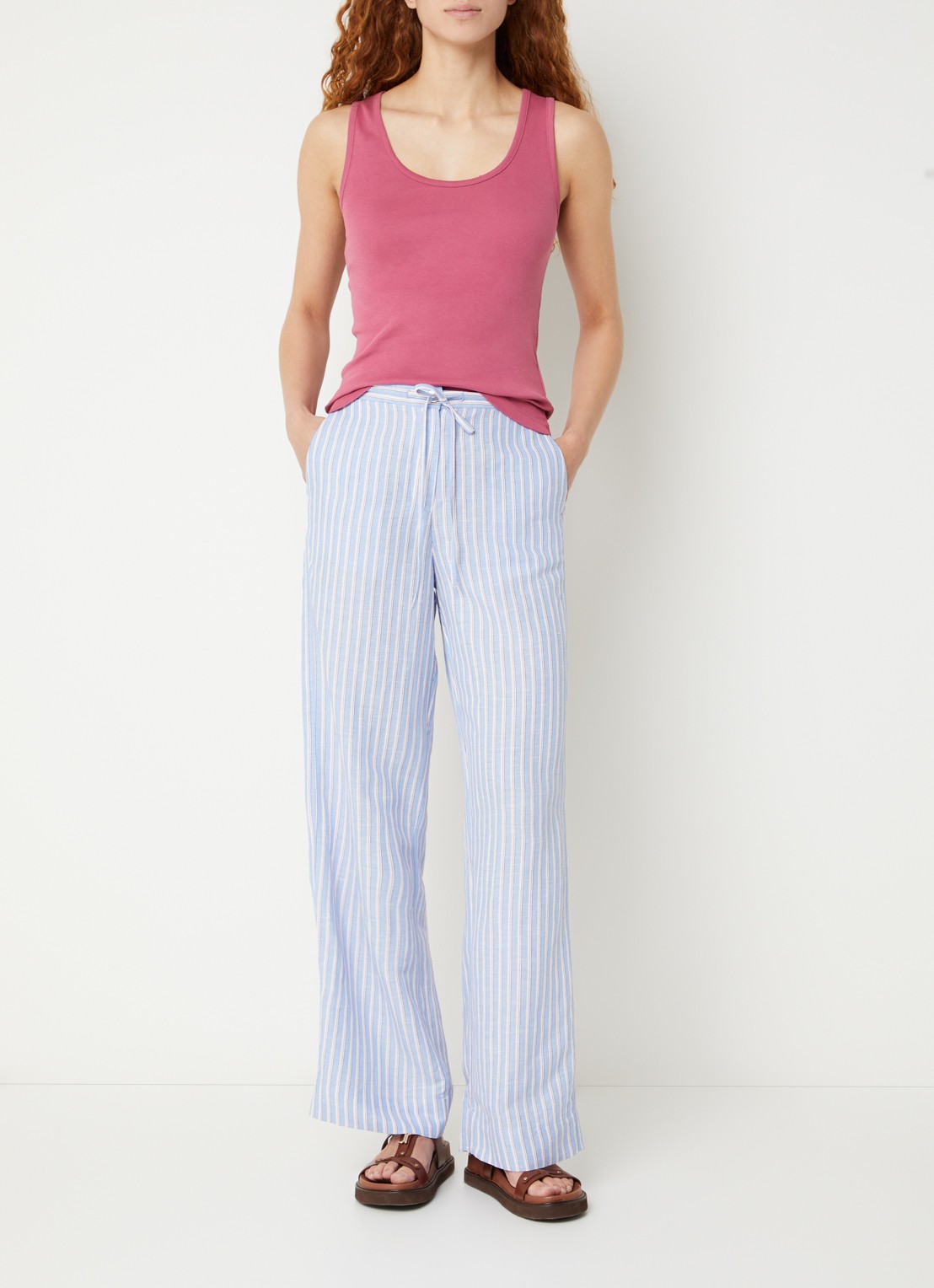 Benetton Tanktop met stretch - voorkant 2 donkerroze