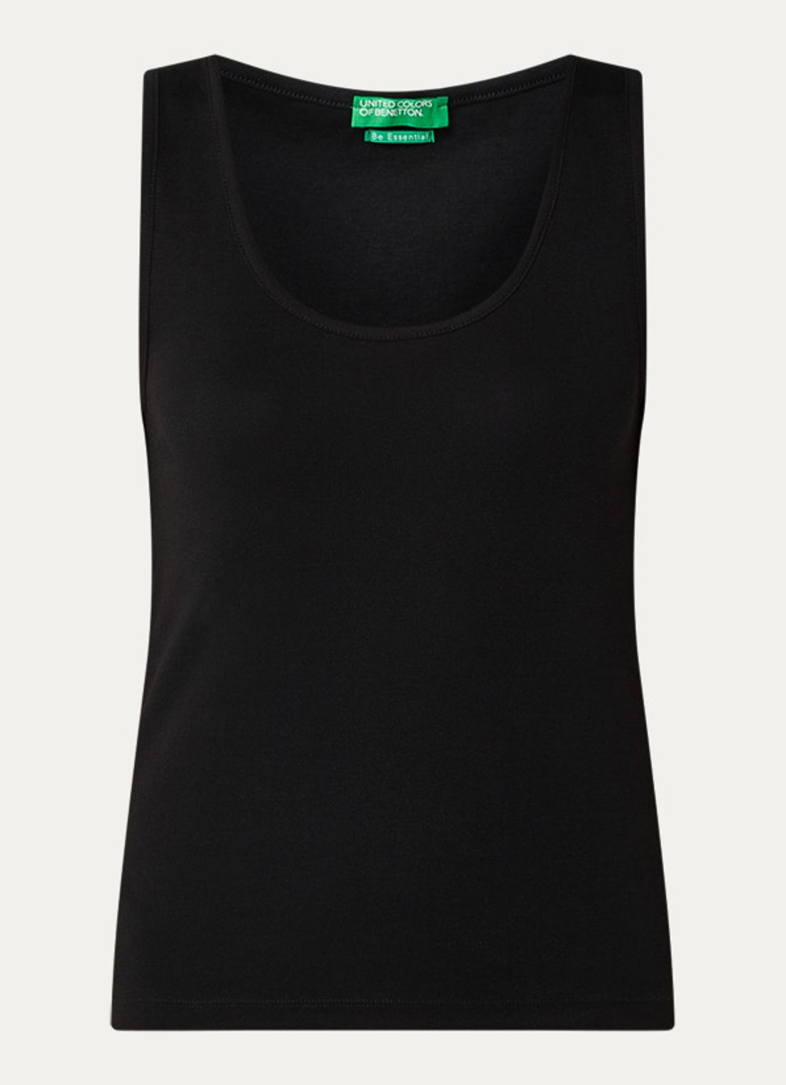 Benetton Tanktop met stretch - voorkant zwart