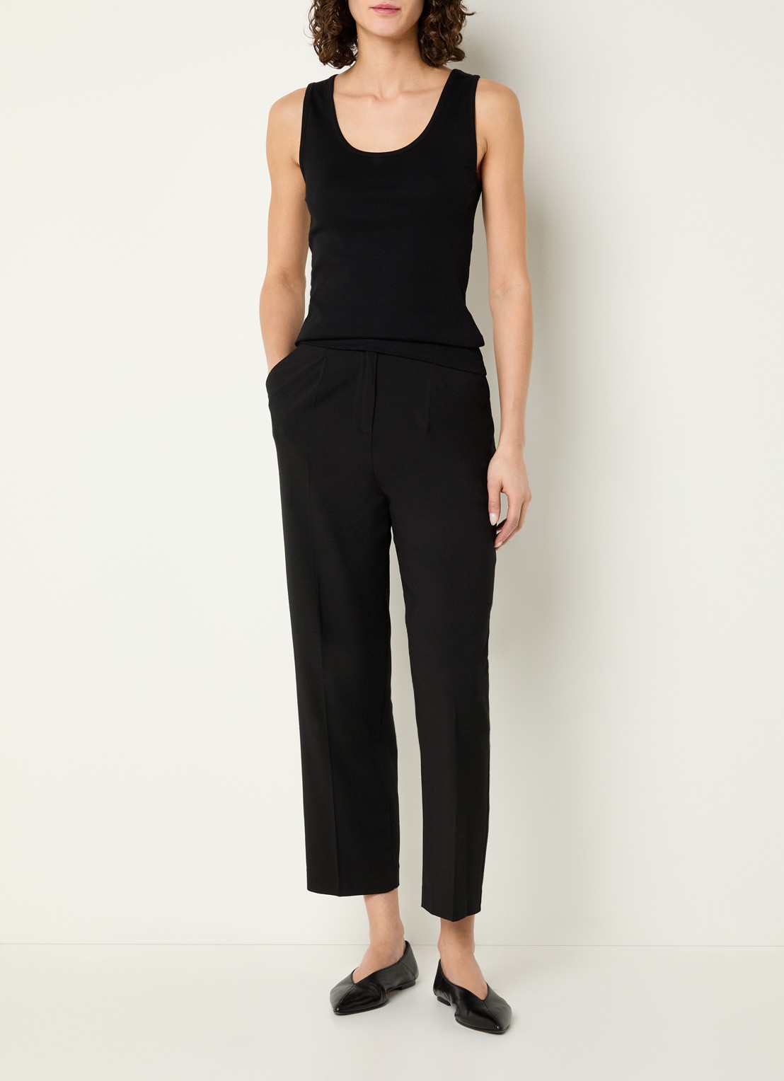Benetton Tanktop met stretch - voorkant 2 zwart