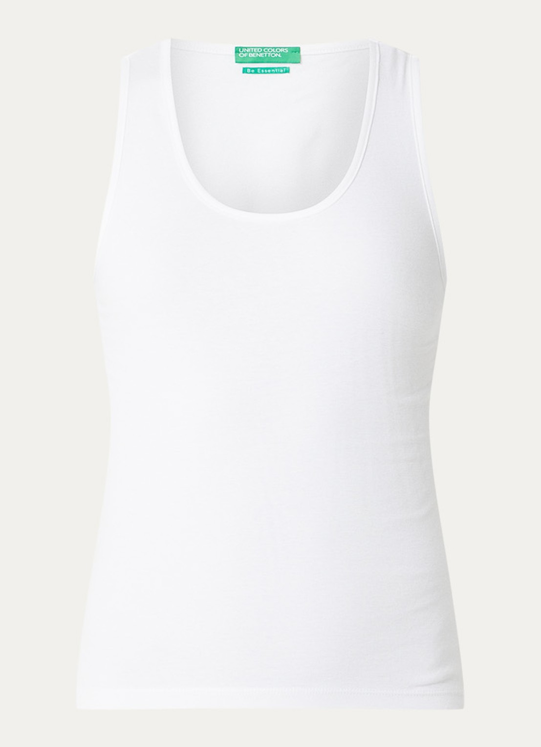 Benetton Tanktop met stretch - voorkant 2 gebroken wit