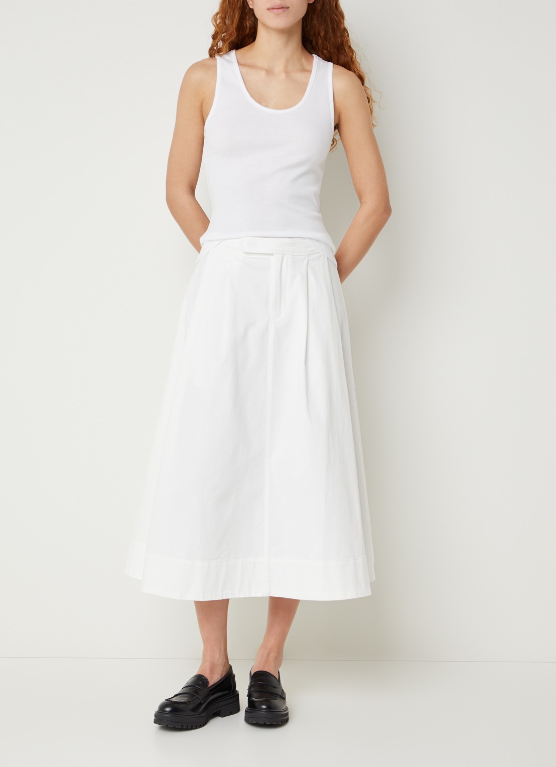 Benetton Tanktop met stretch - voorkant 3 gebroken wit
