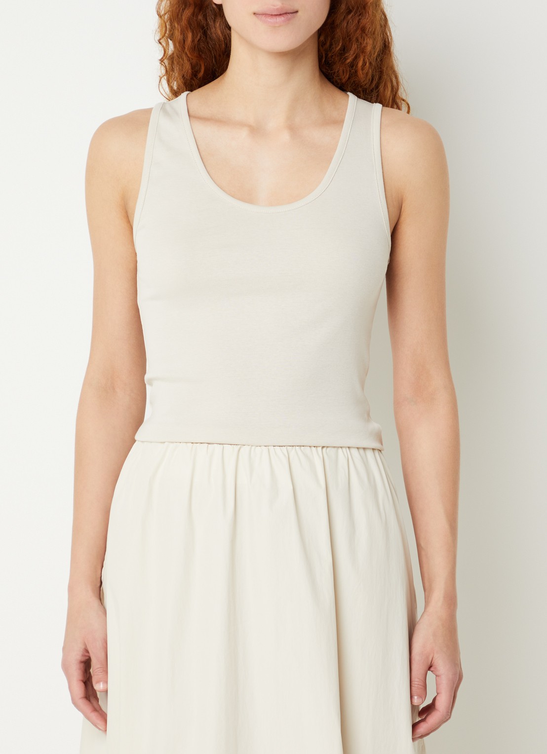 Benetton Tanktop met stretch - detail 3 zand