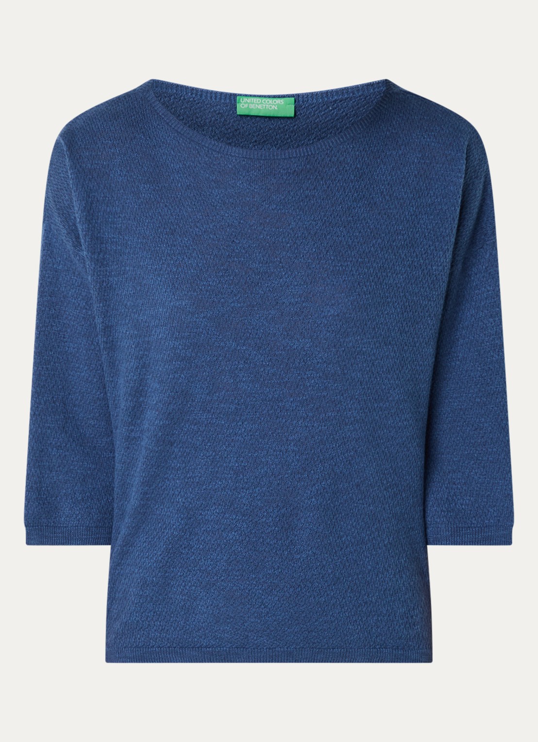 Benetton Top in linnenblend met boothals - voorkant 2 jeans