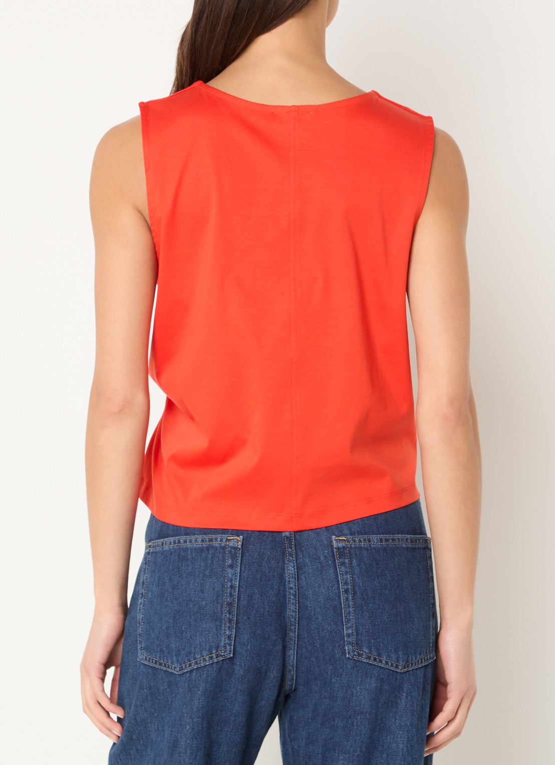 Benetton Top met knoopdetail  - achterkant orange