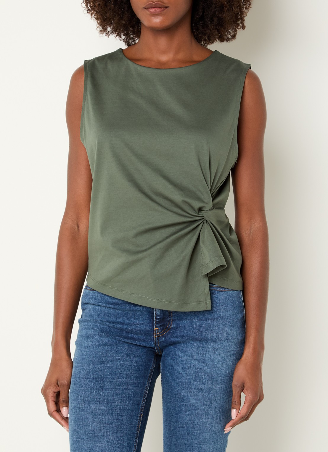 Benetton Top met knoopdetail  - detail 2 groen